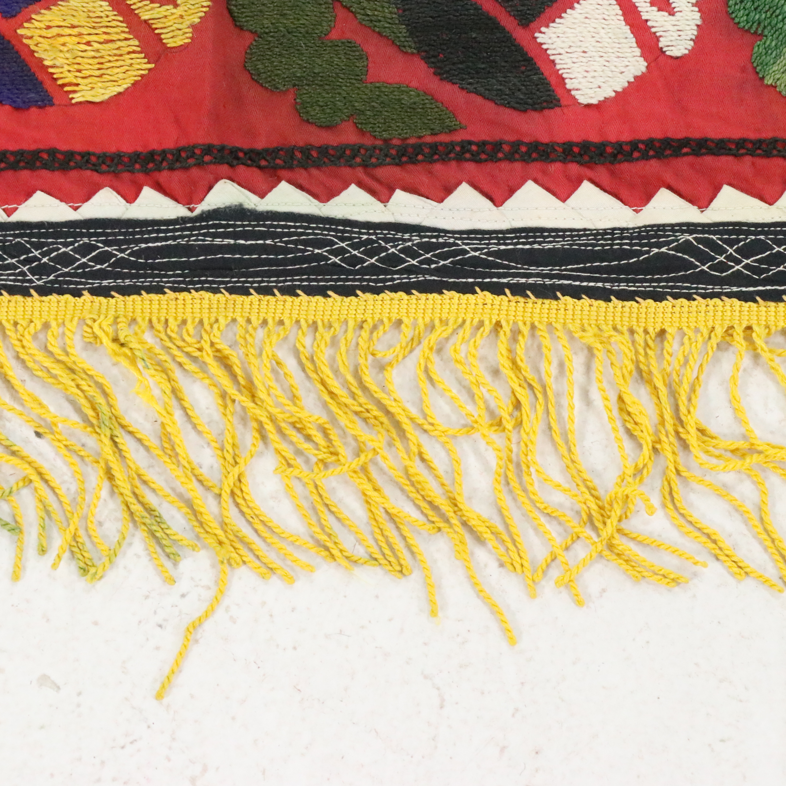 5'5 x 7'1 Handmade Uzbek Suzani Embroidery Wall Panel