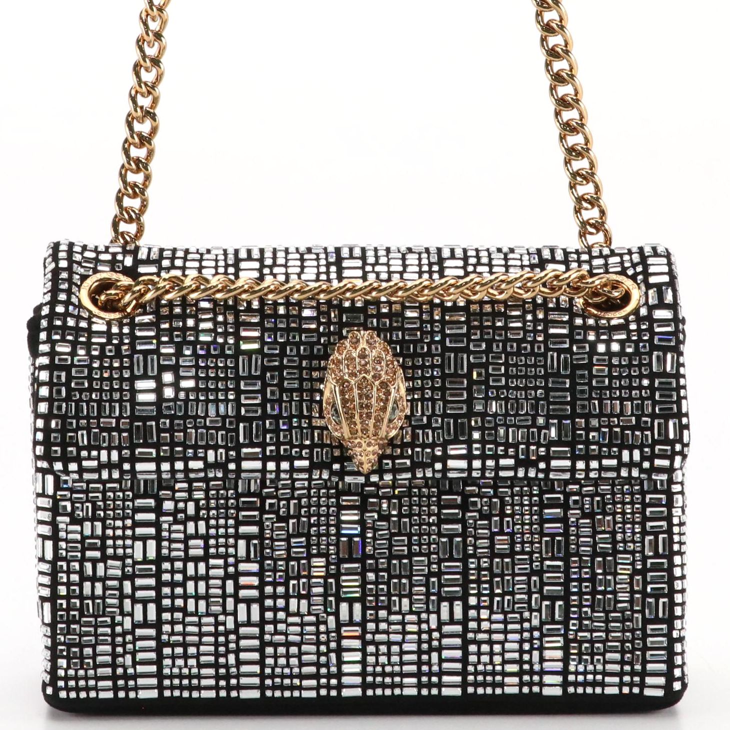 Kurt Keiger Crystal Glass Chain-Link Mini Kensington Crossbody Bag