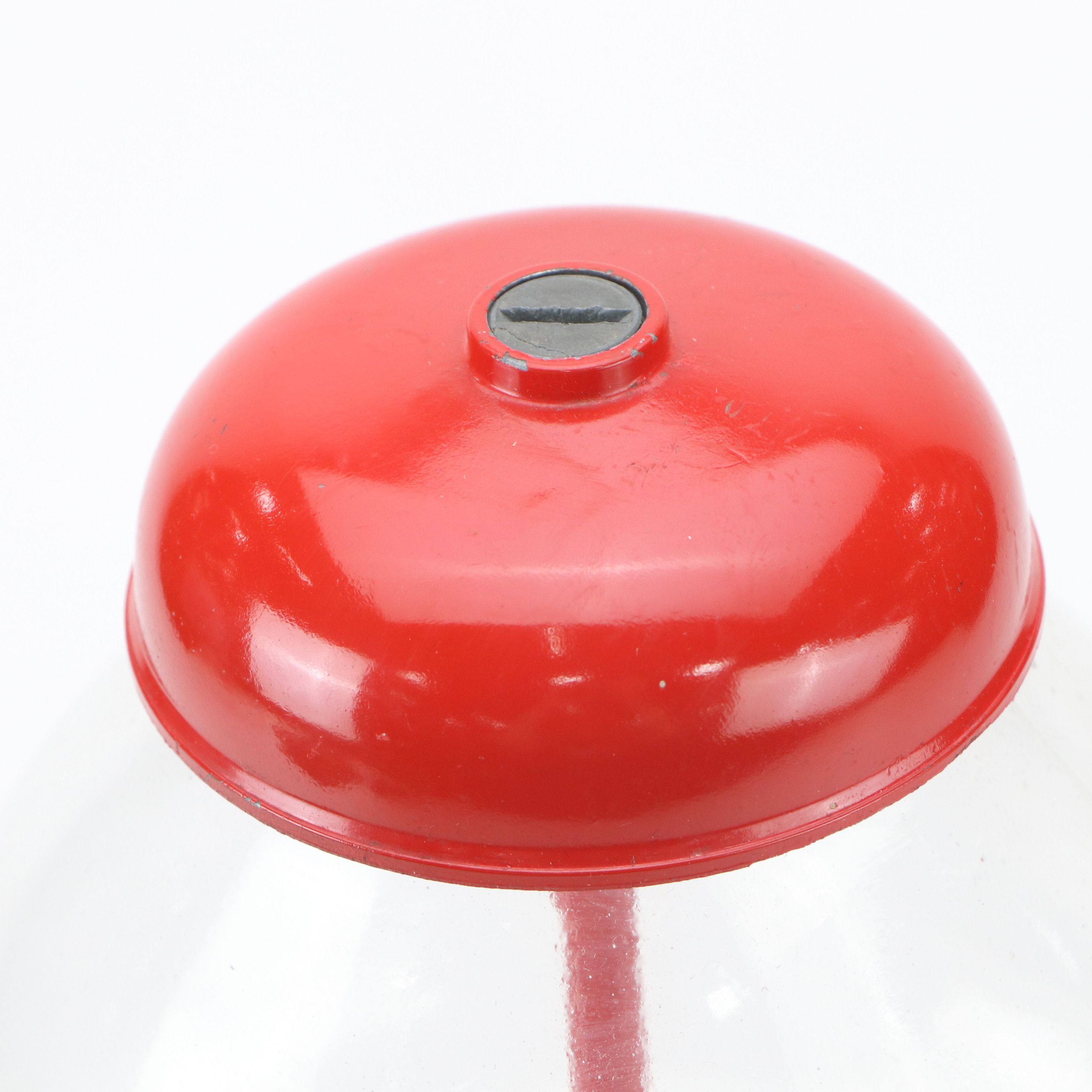 Red Metal and Glass Gumball Machine