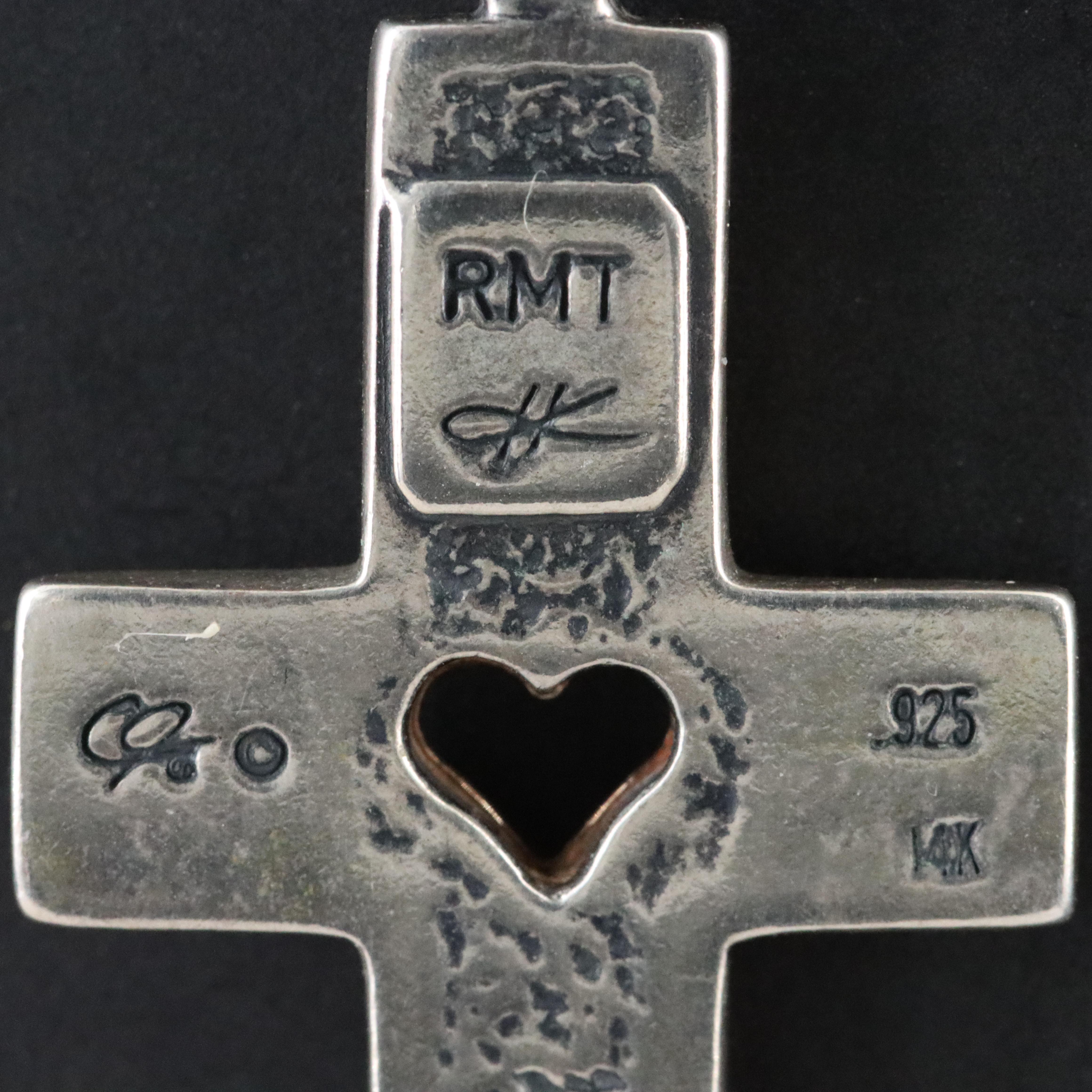 Roderick & Marilyn Tenorio Kewa for Carlisle Jewelry Co. Sterling and 14K Cross