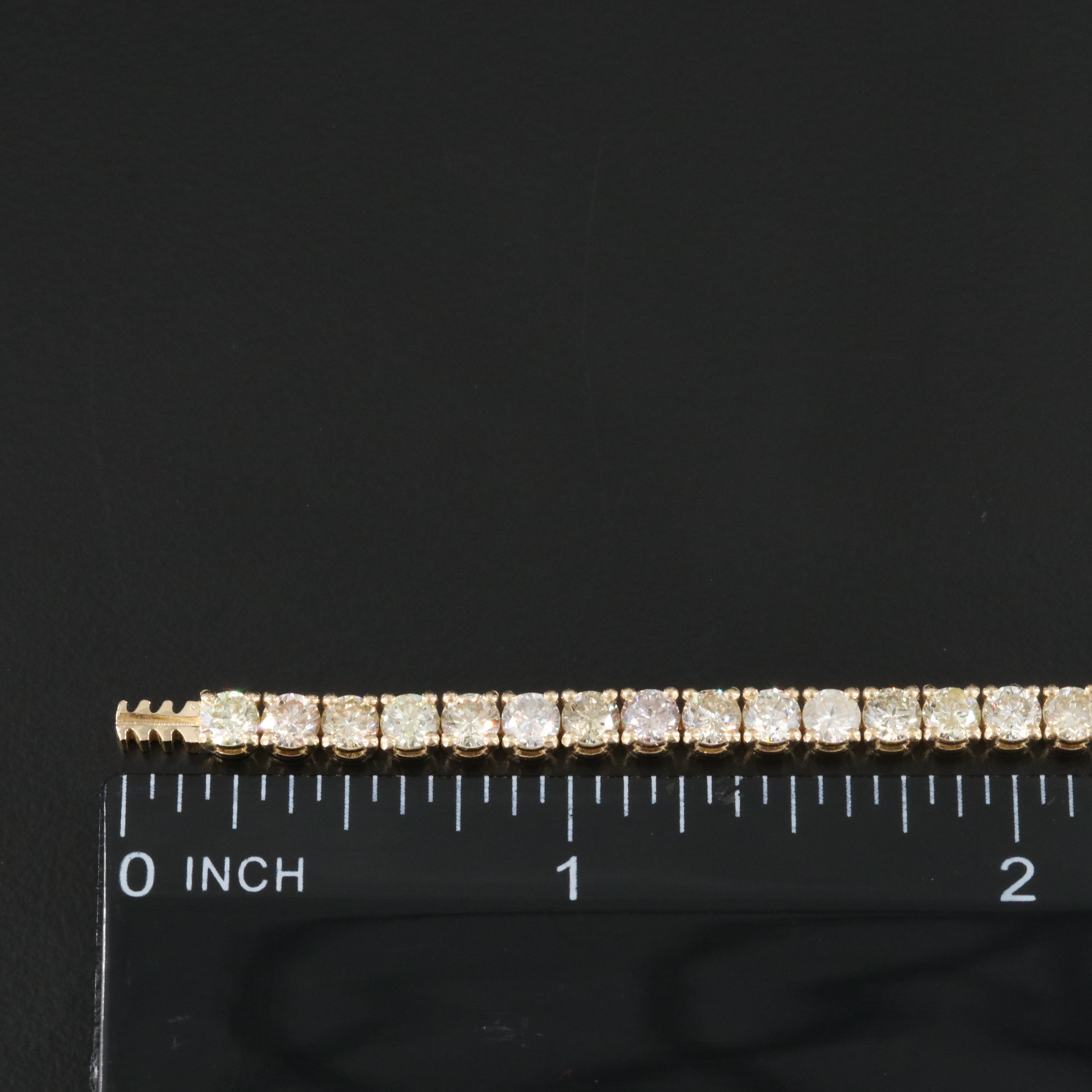 14K 7.44 CTW Diamond Line Bracelet with IGI Report