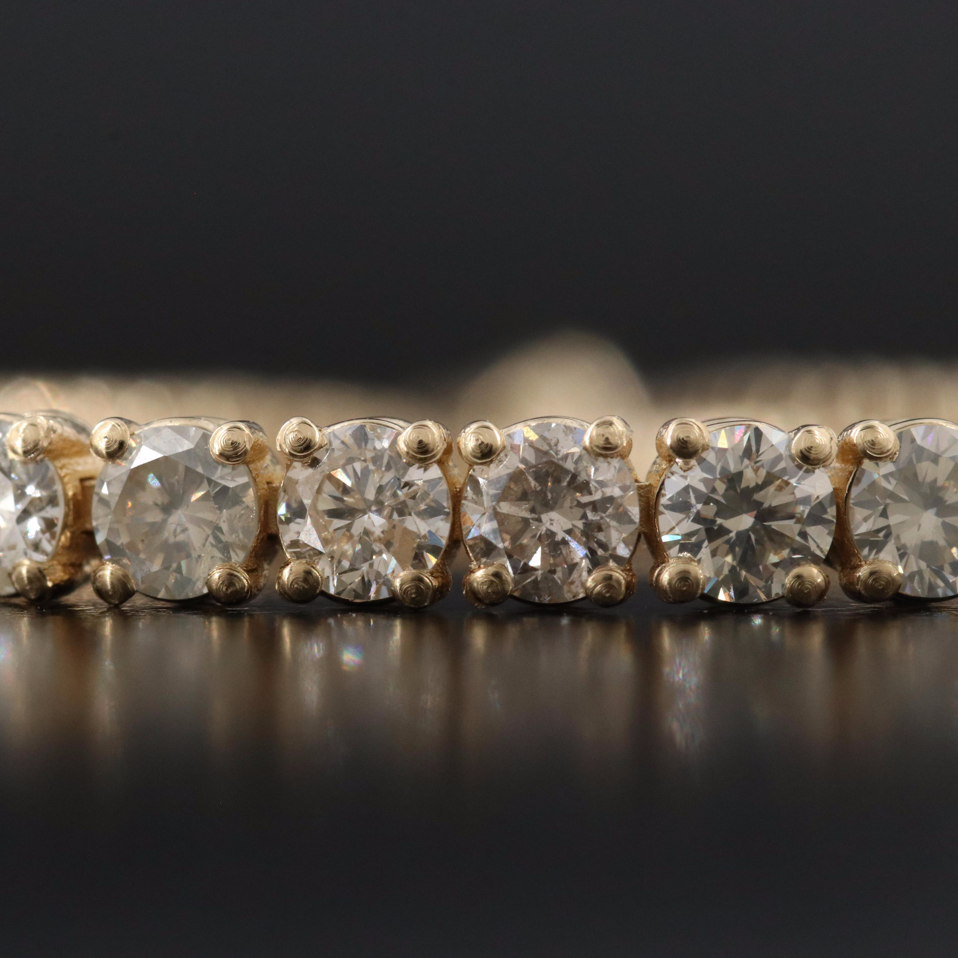 14K 7.44 CTW Diamond Line Bracelet with IGI Report