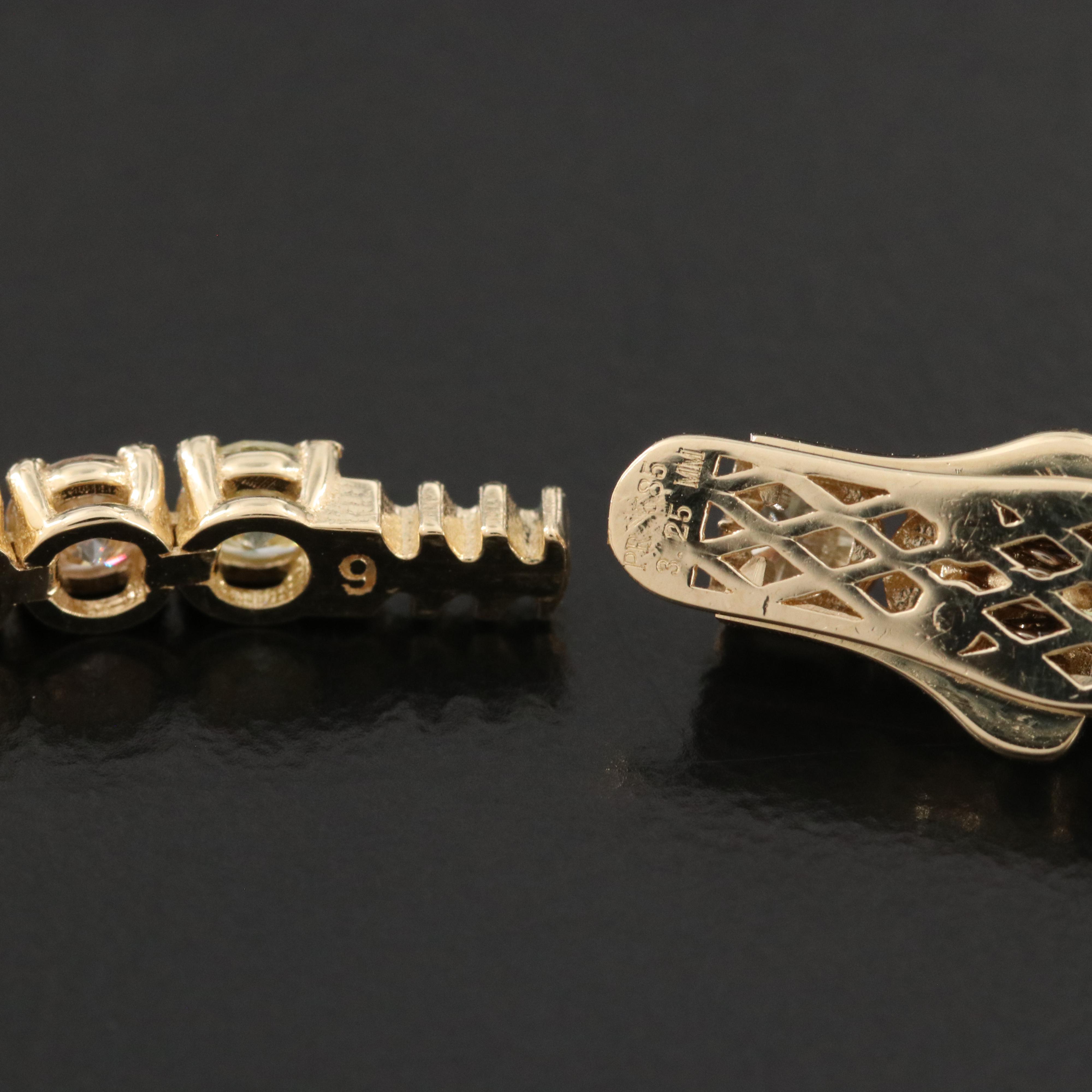 14K 7.44 CTW Diamond Line Bracelet with IGI Report