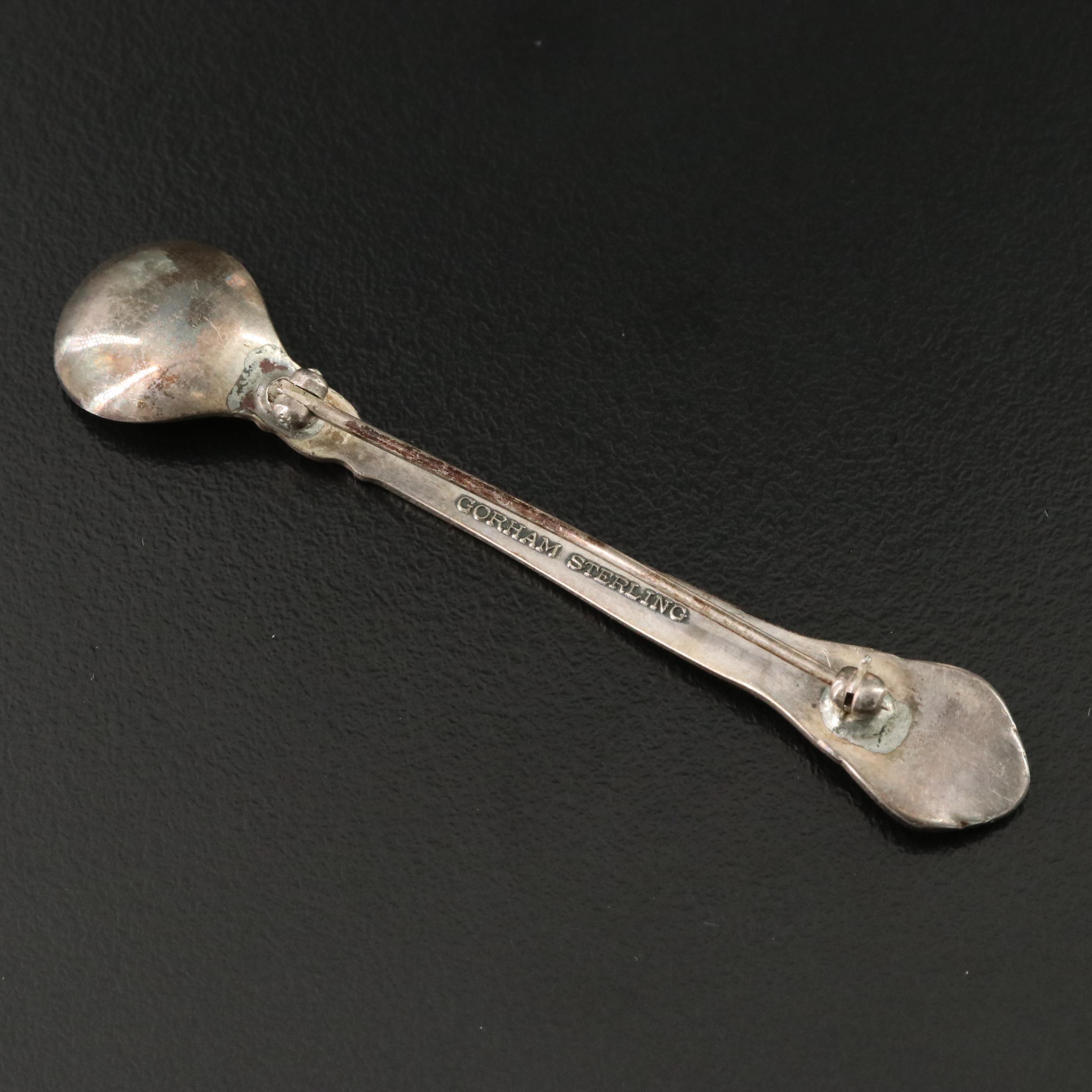 Gorham Sterling Spoon Brooch