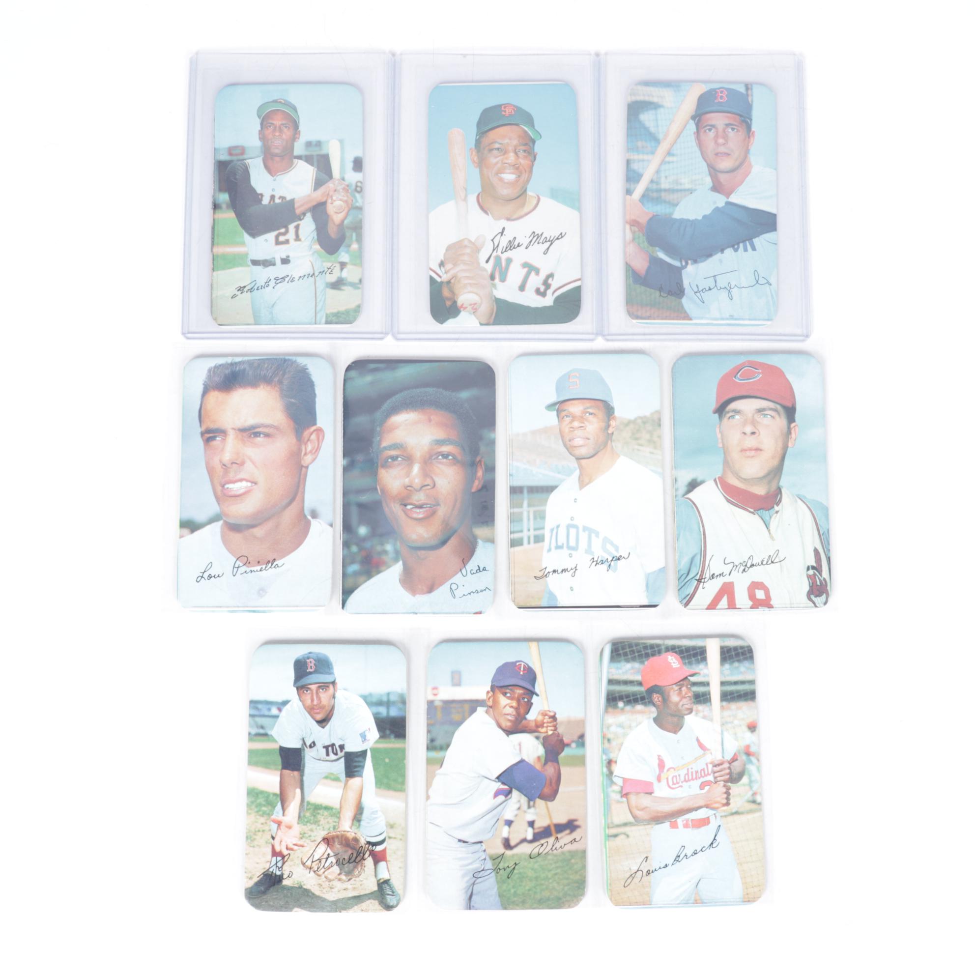 Roberto Clemente, Willie Mays, and Other Topps Baseball Trading Cards