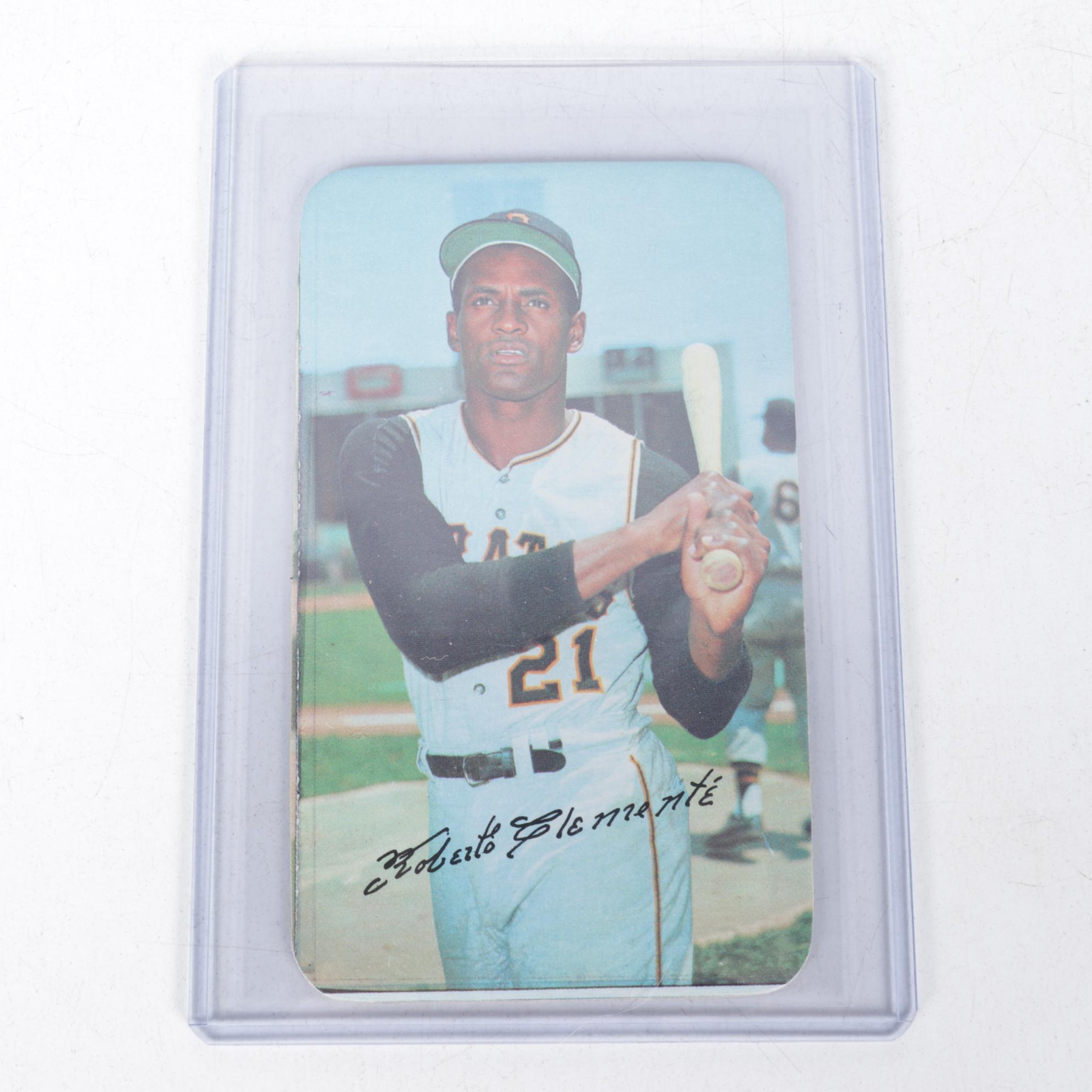 Roberto Clemente, Willie Mays, and Other Topps Baseball Trading Cards