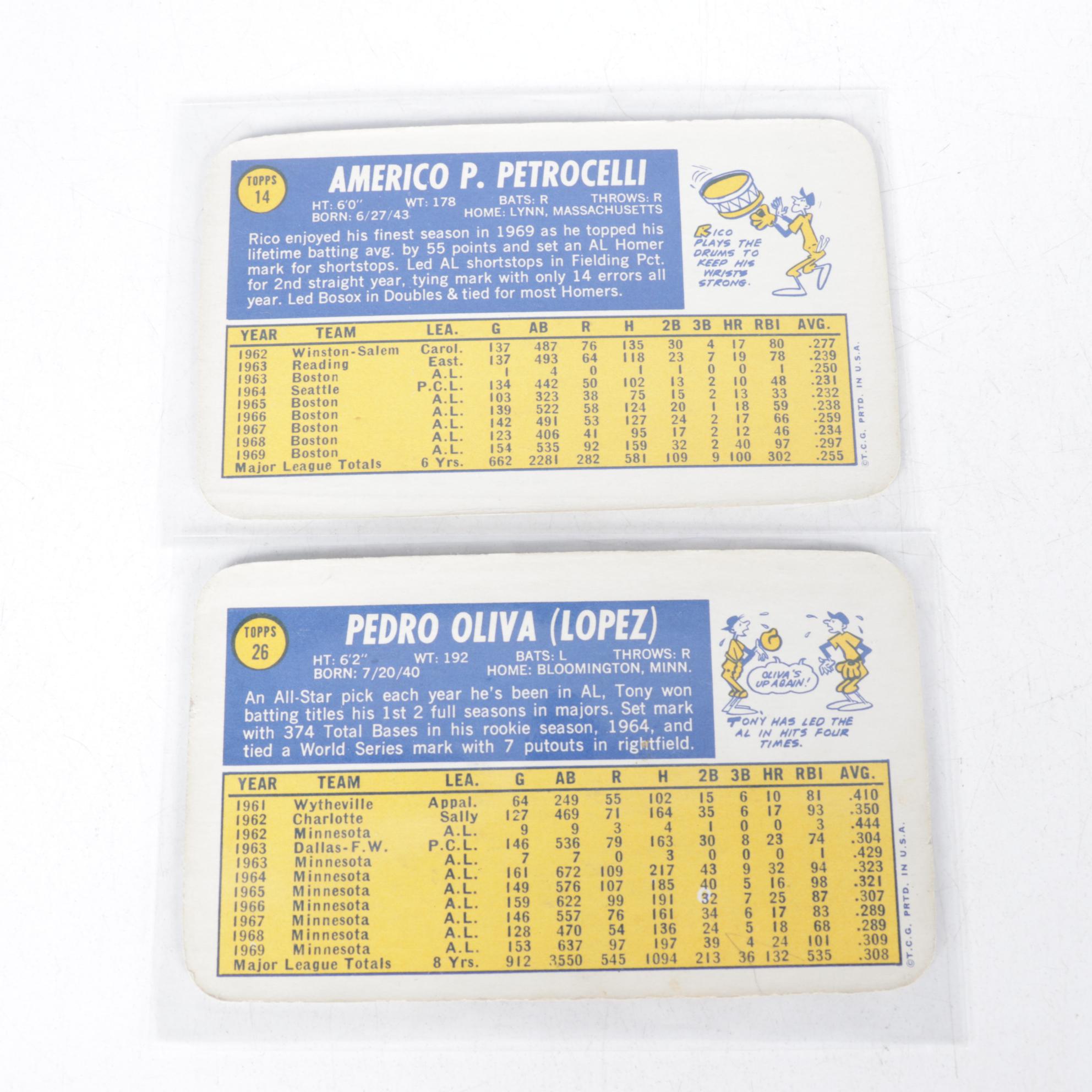 Roberto Clemente, Willie Mays, and Other Topps Baseball Trading Cards