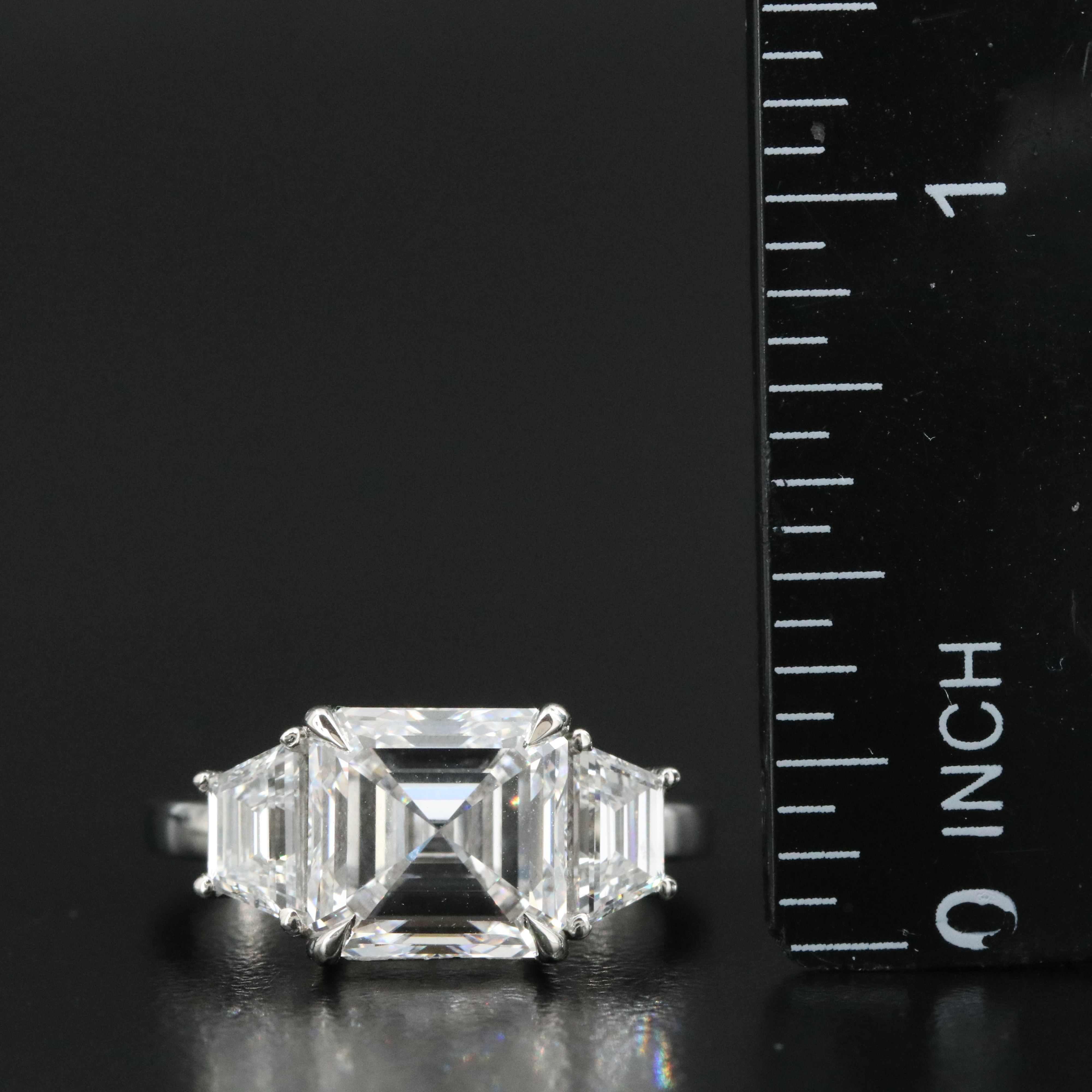 Platinum 4.93 CTW Lab Grown Diamond Ring with IGI Report