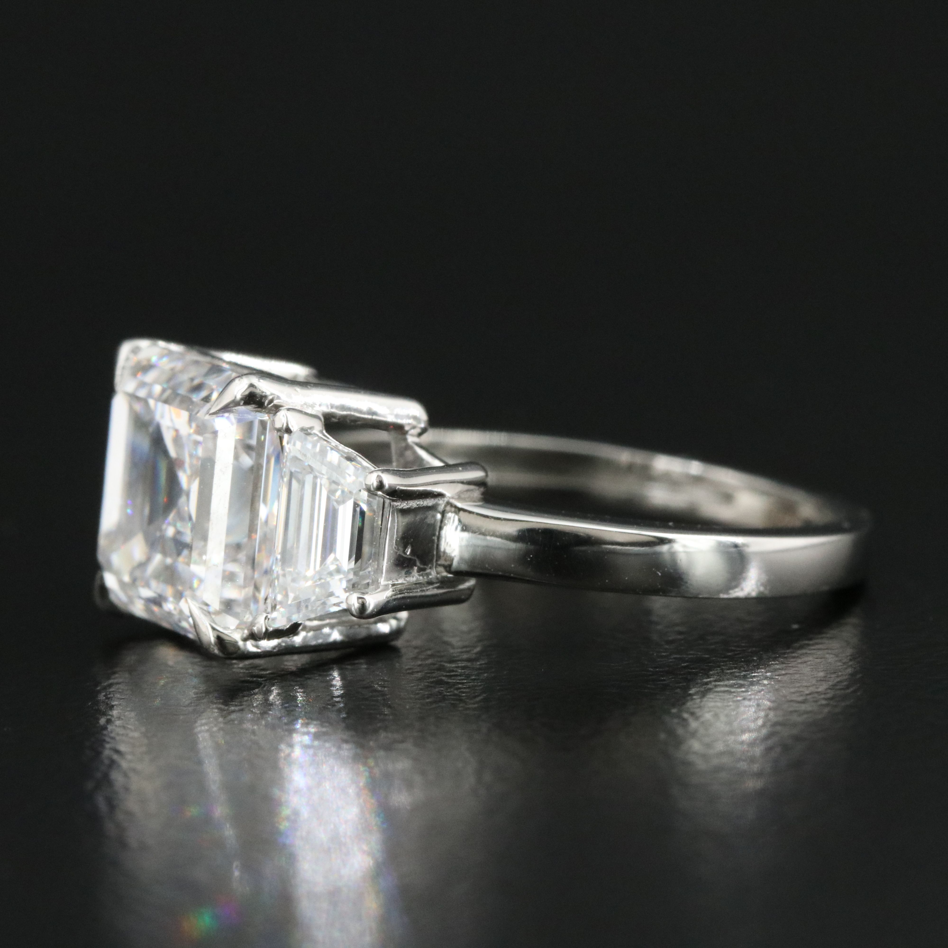Platinum 4.93 CTW Lab Grown Diamond Ring with IGI Report