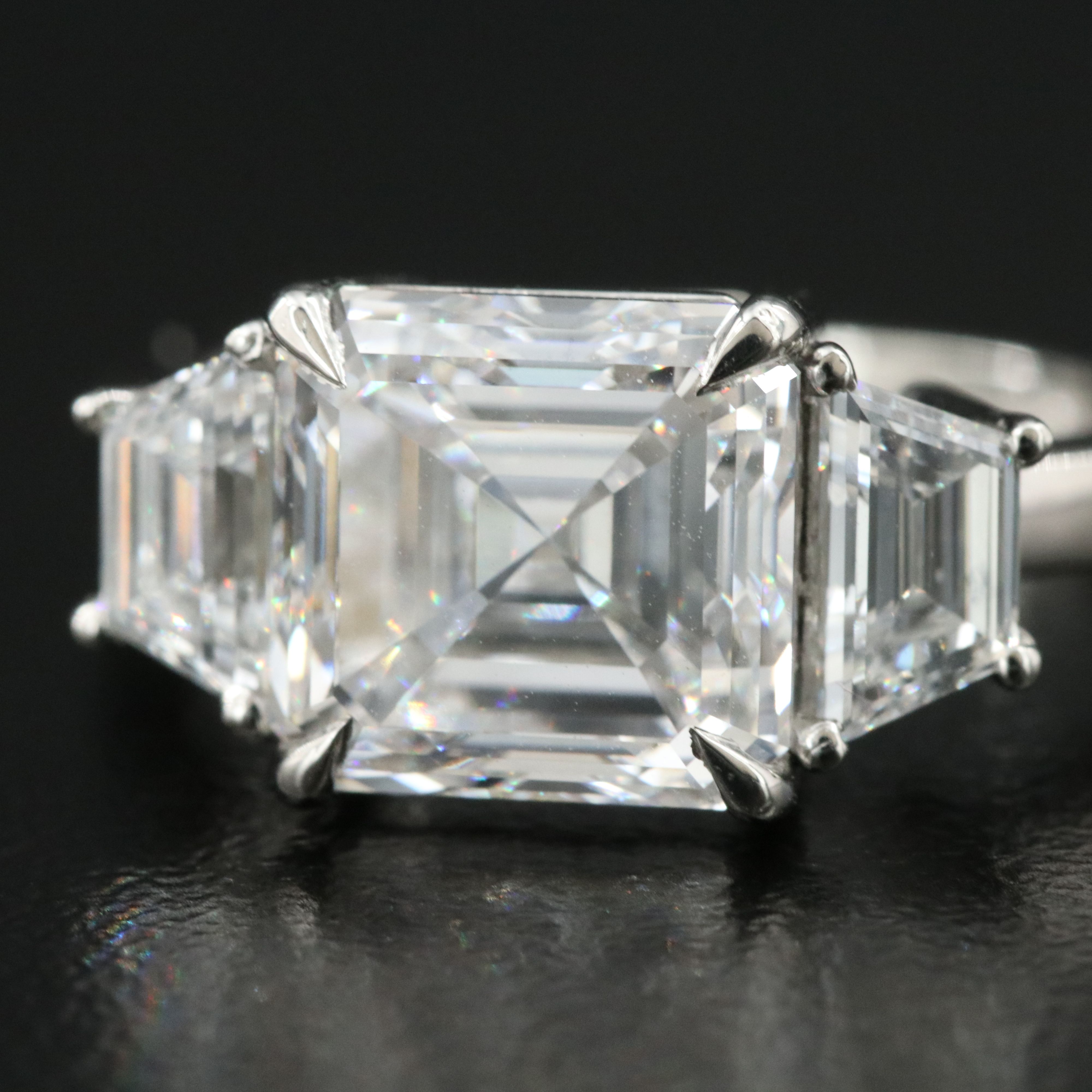 Platinum 4.93 CTW Lab Grown Diamond Ring with IGI Report