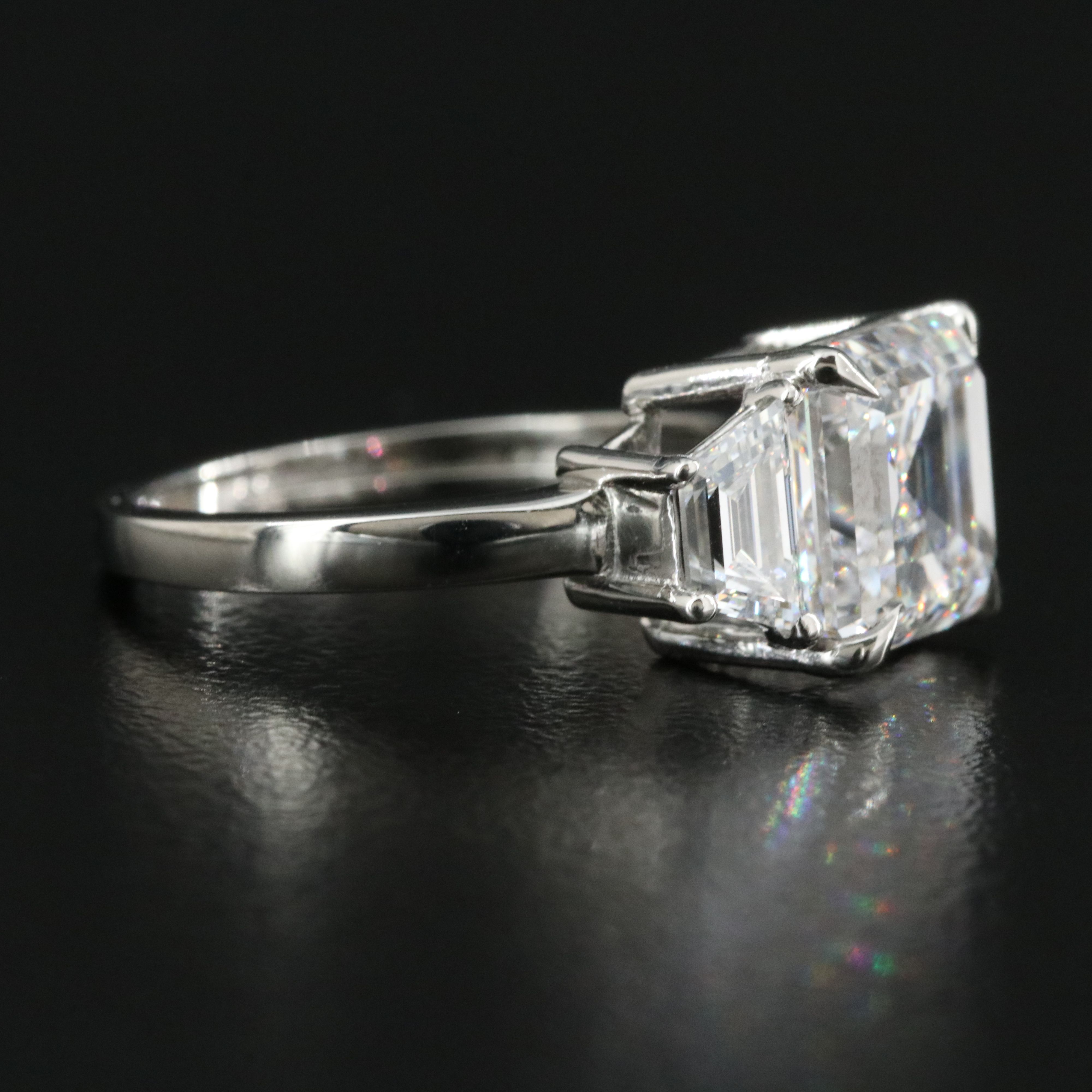 Platinum 4.93 CTW Lab Grown Diamond Ring with IGI Report