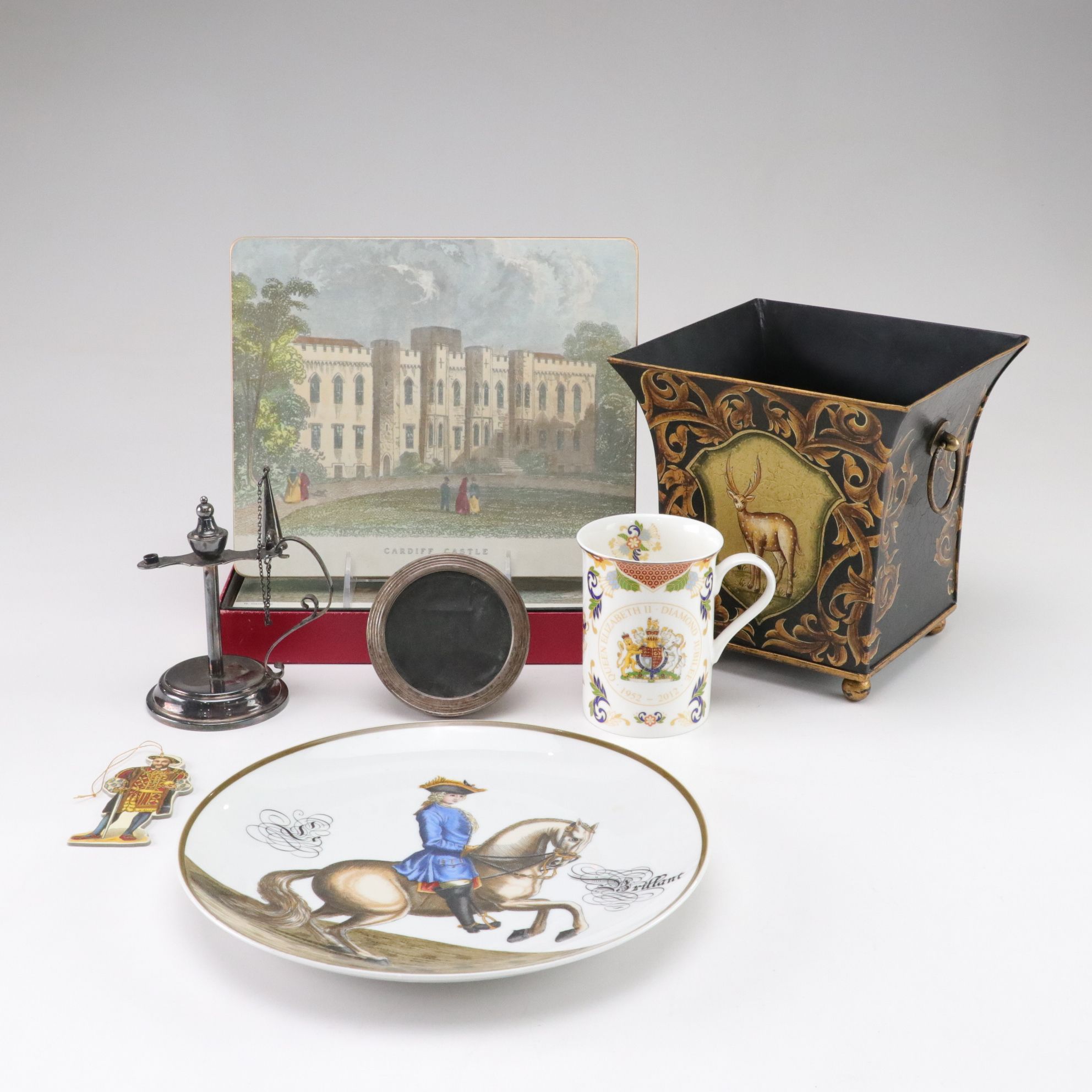 Royal  Worcester "Diamond Jubilee" Cup with Coil Candle Holder and More