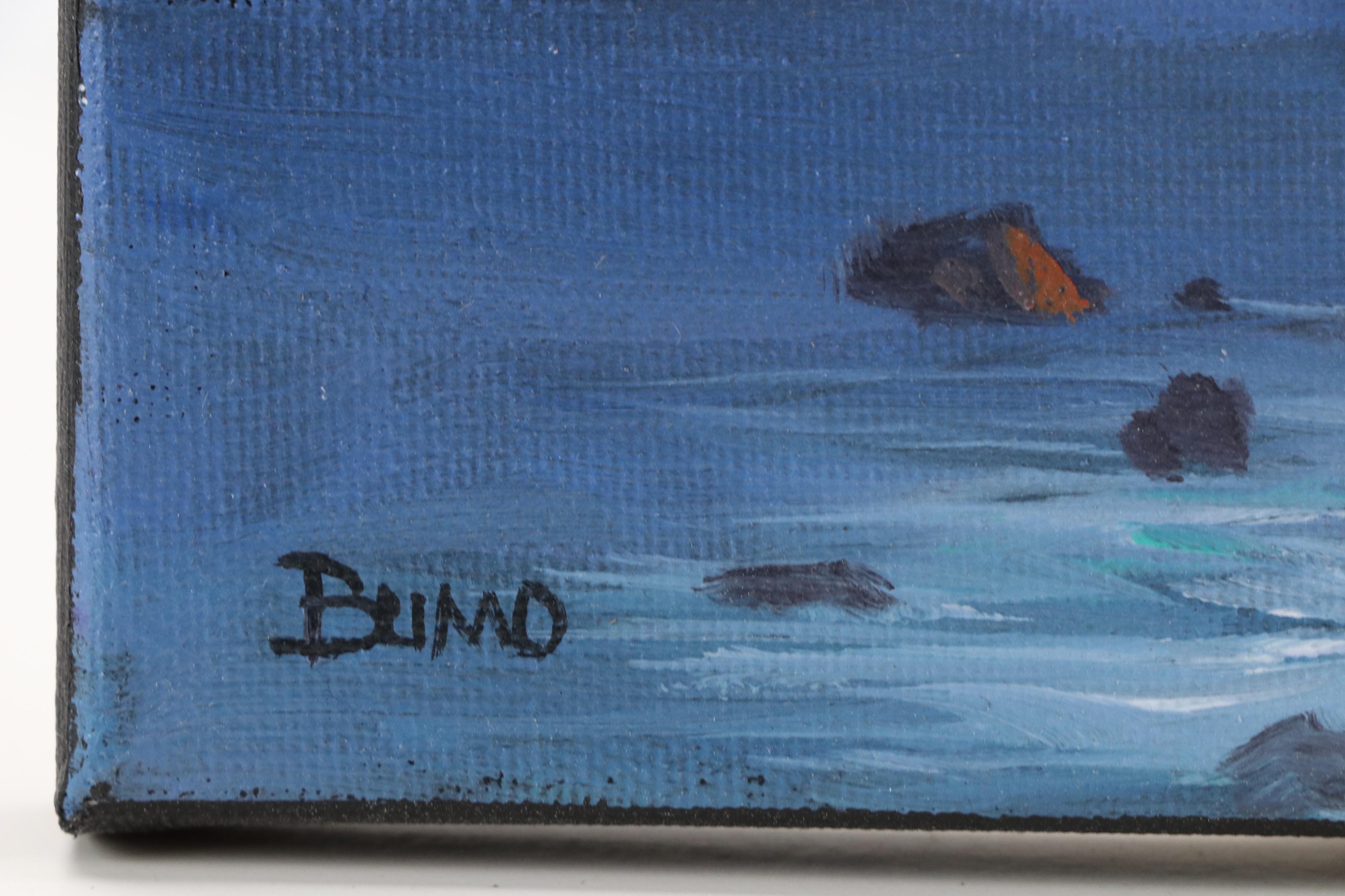 Doug "Bumo" Johnpeer Nocturne Coastal Landscape Oil Painting, 2025