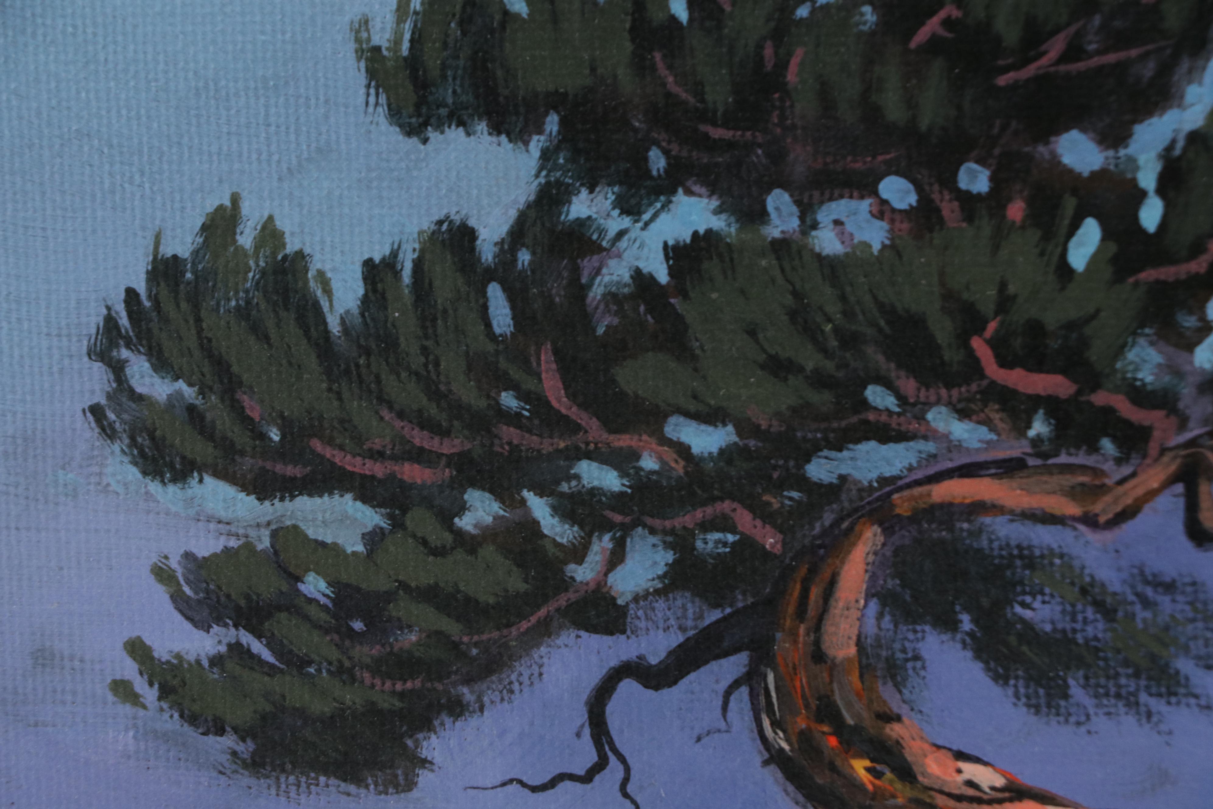 Doug "Bumo" Johnpeer Nocturne Coastal Landscape Oil Painting, 2025