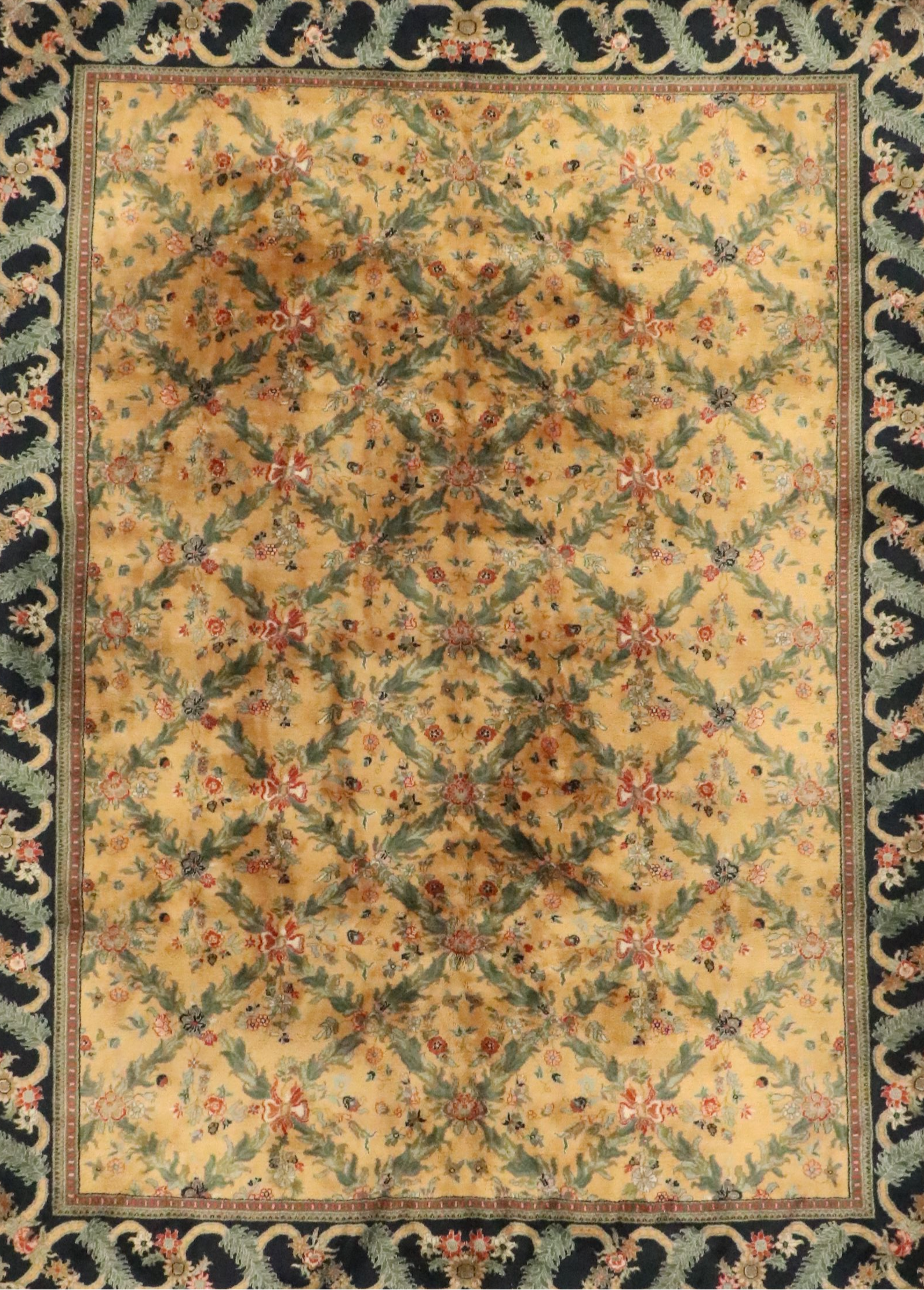 8'6 x 11'5 Hand-Knotted Sino-French Aubusson Area Rug