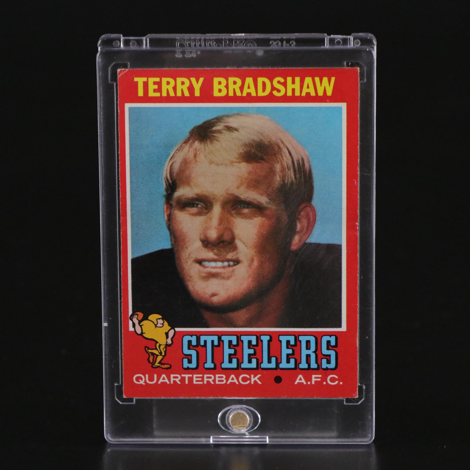Topps Terry Bradshaw Football Trading Card, 1971