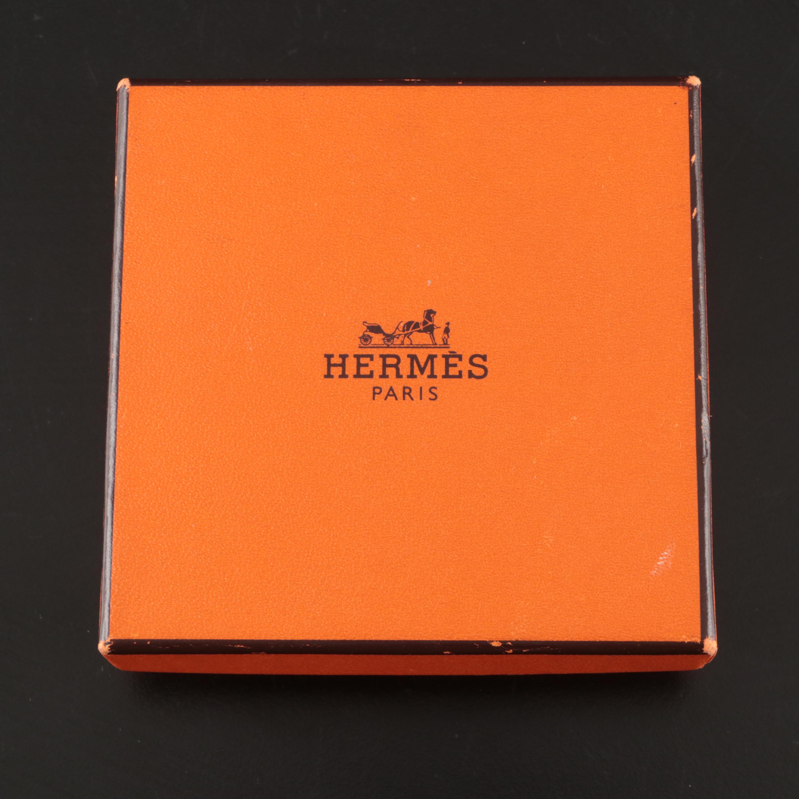 Hermès Calèche Wide Enamel Bangle Bracelet