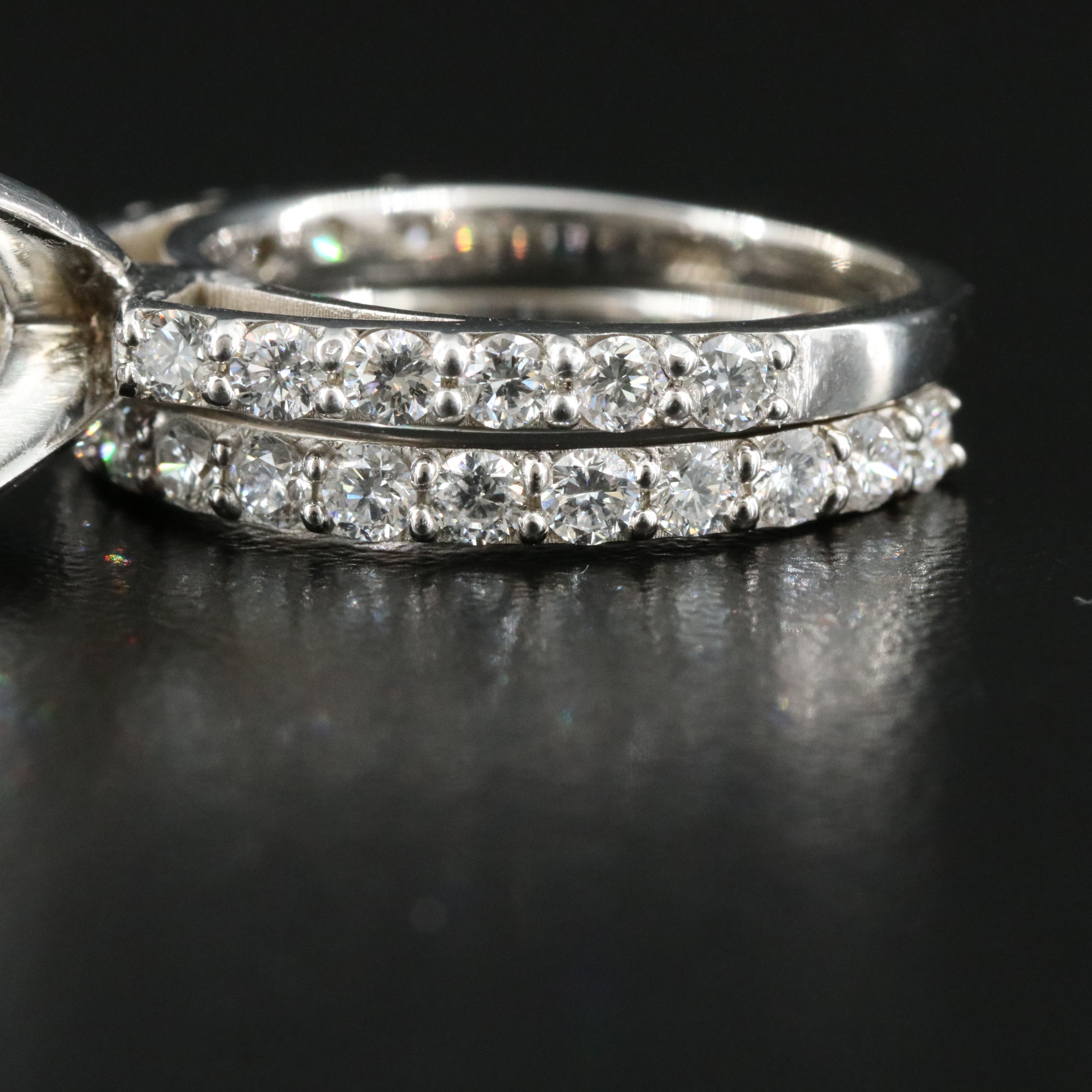 14K 5.22 CTW Lab Grown Diamond Ring Set with IGI Report