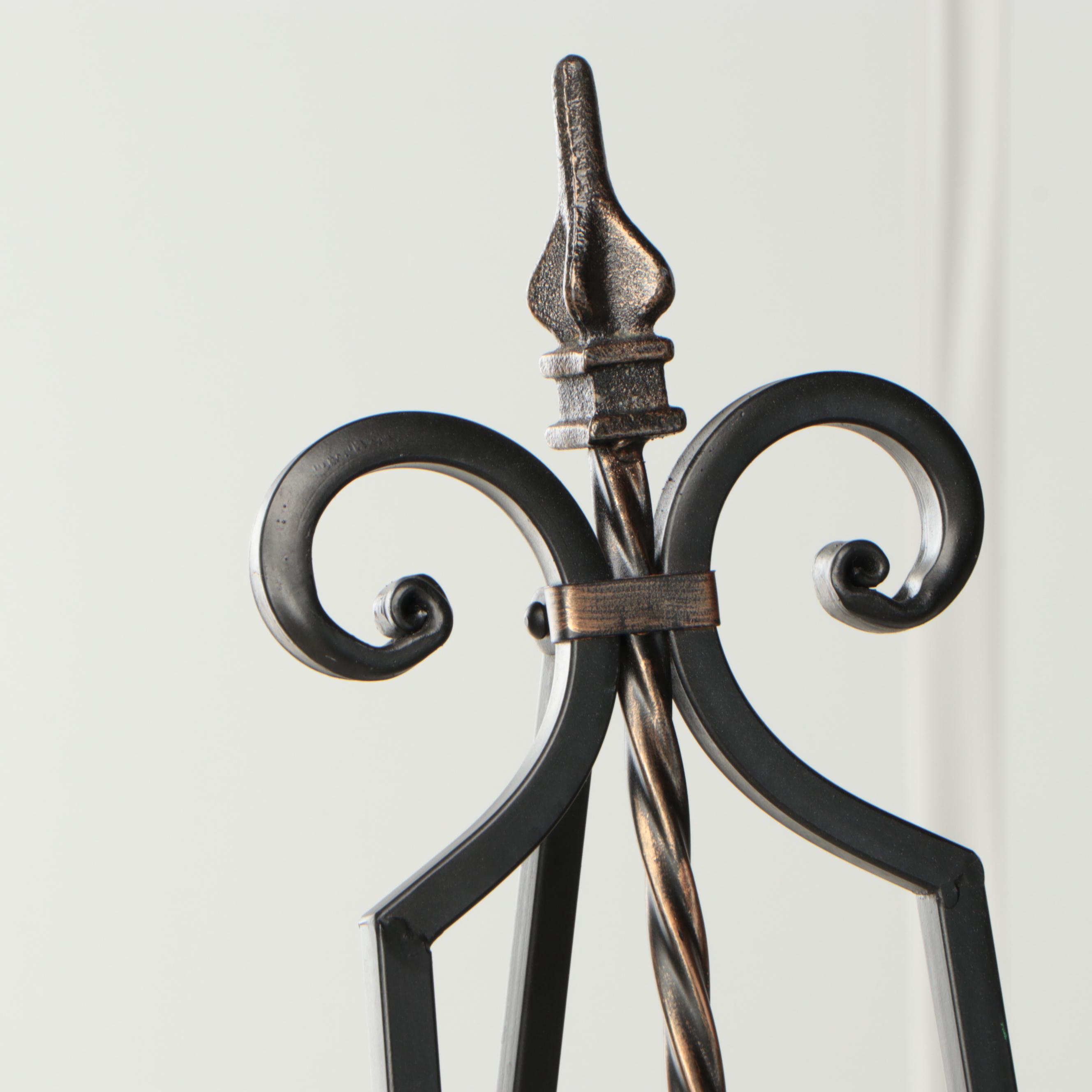 Bronze Finish Baroque Floor Easel