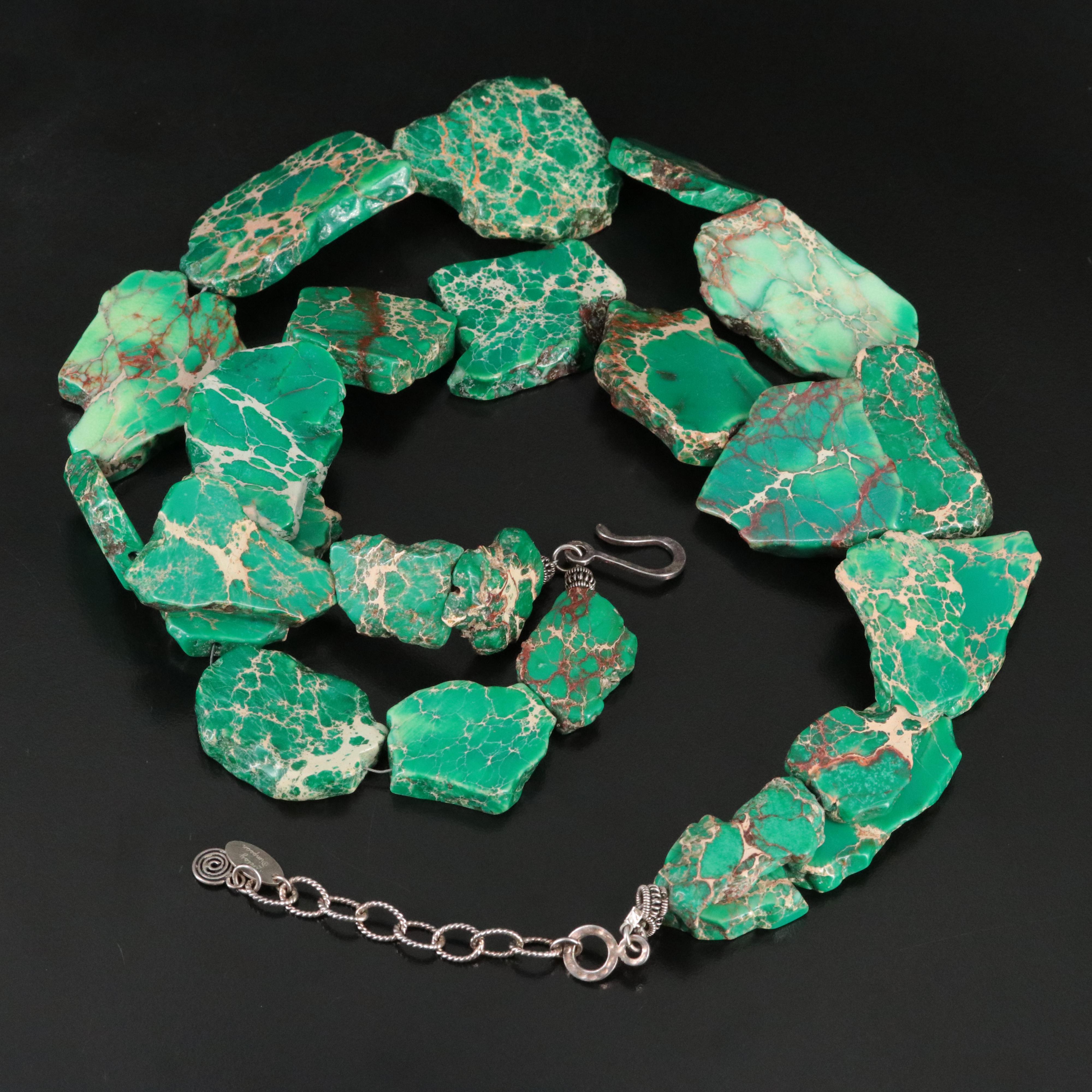 Betsy Simpson Sterling Jasper Necklace