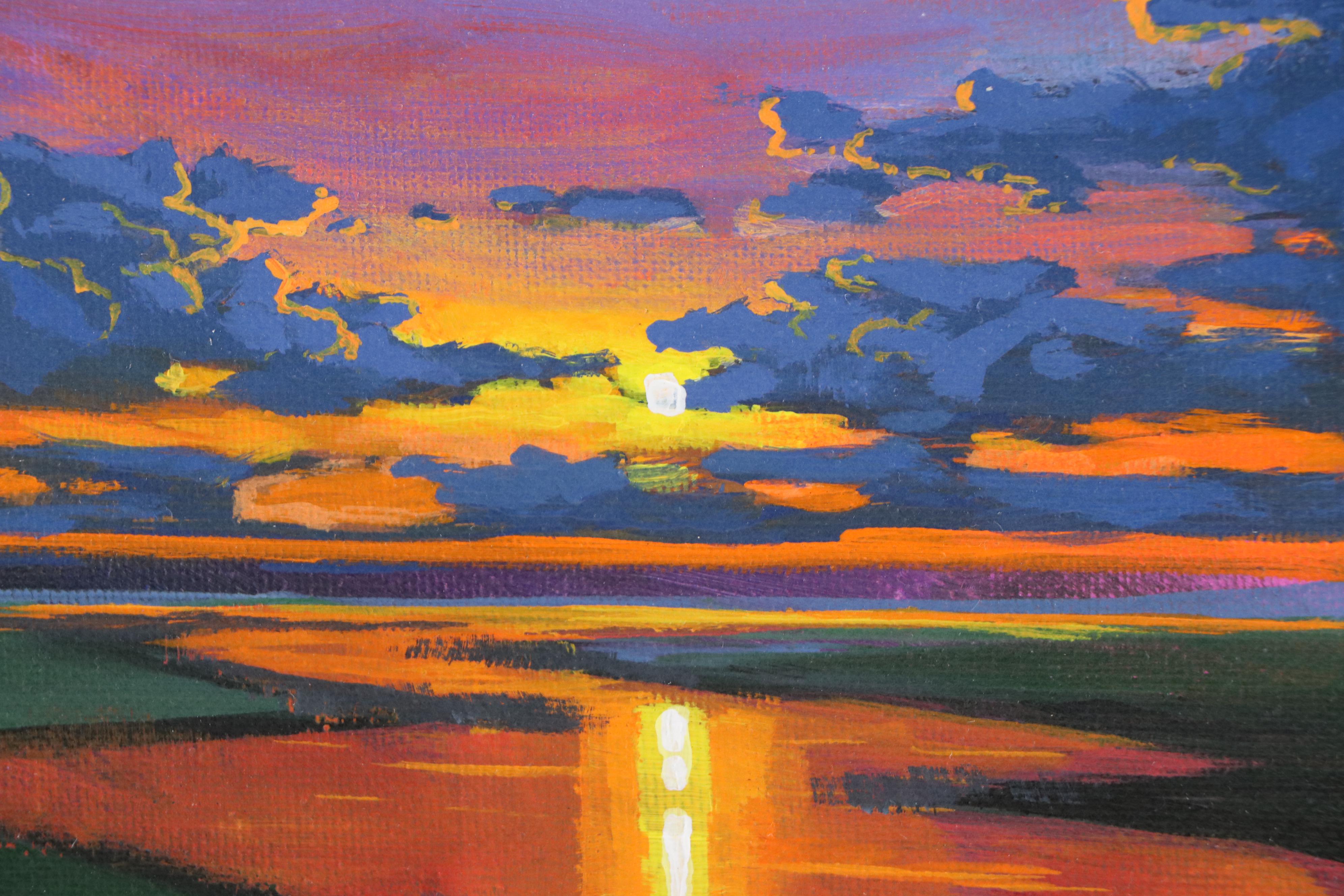 Doug "Bumo" Johnpeer Twilight Landscape Oil Painting, 2025