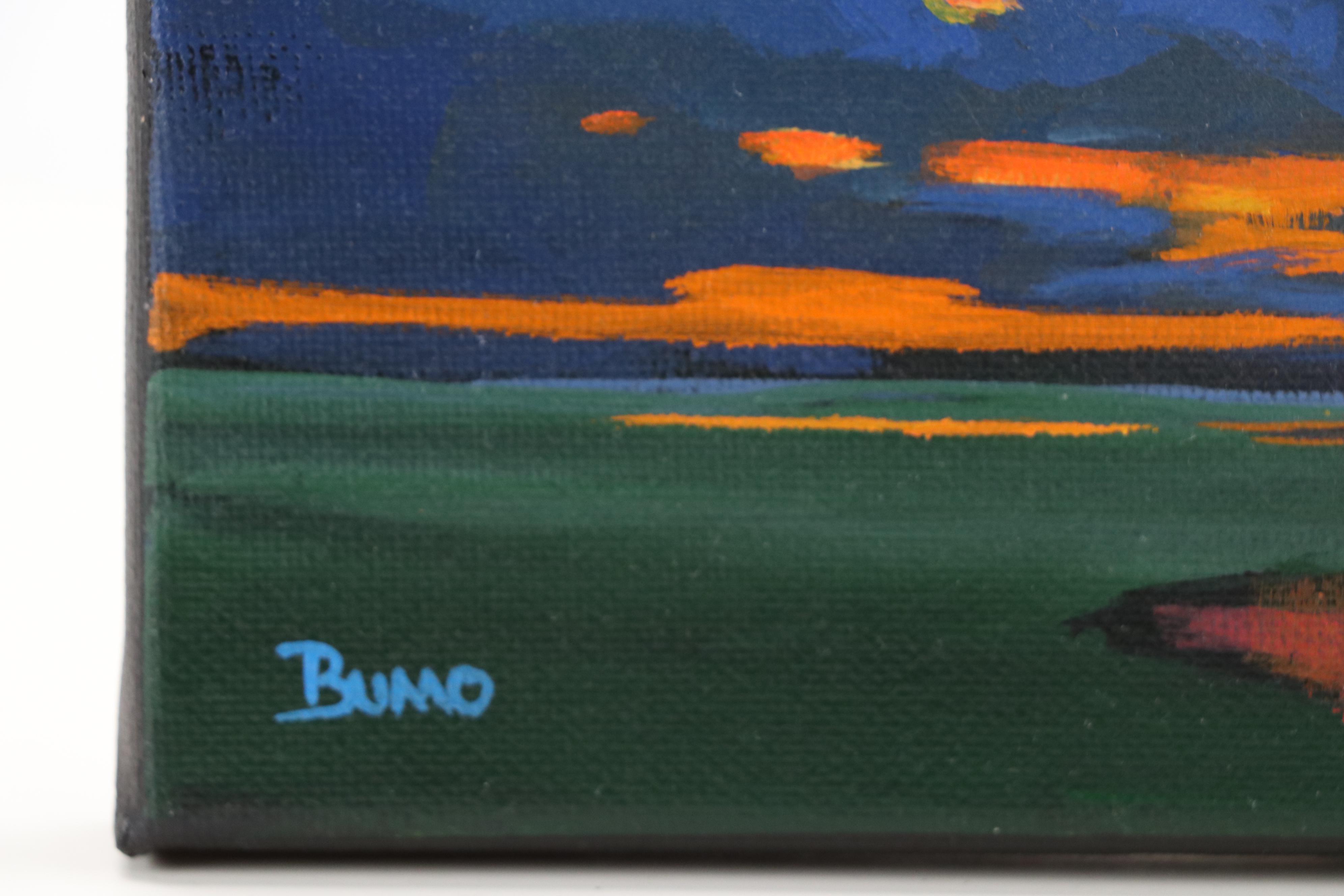 Doug "Bumo" Johnpeer Twilight Landscape Oil Painting, 2025