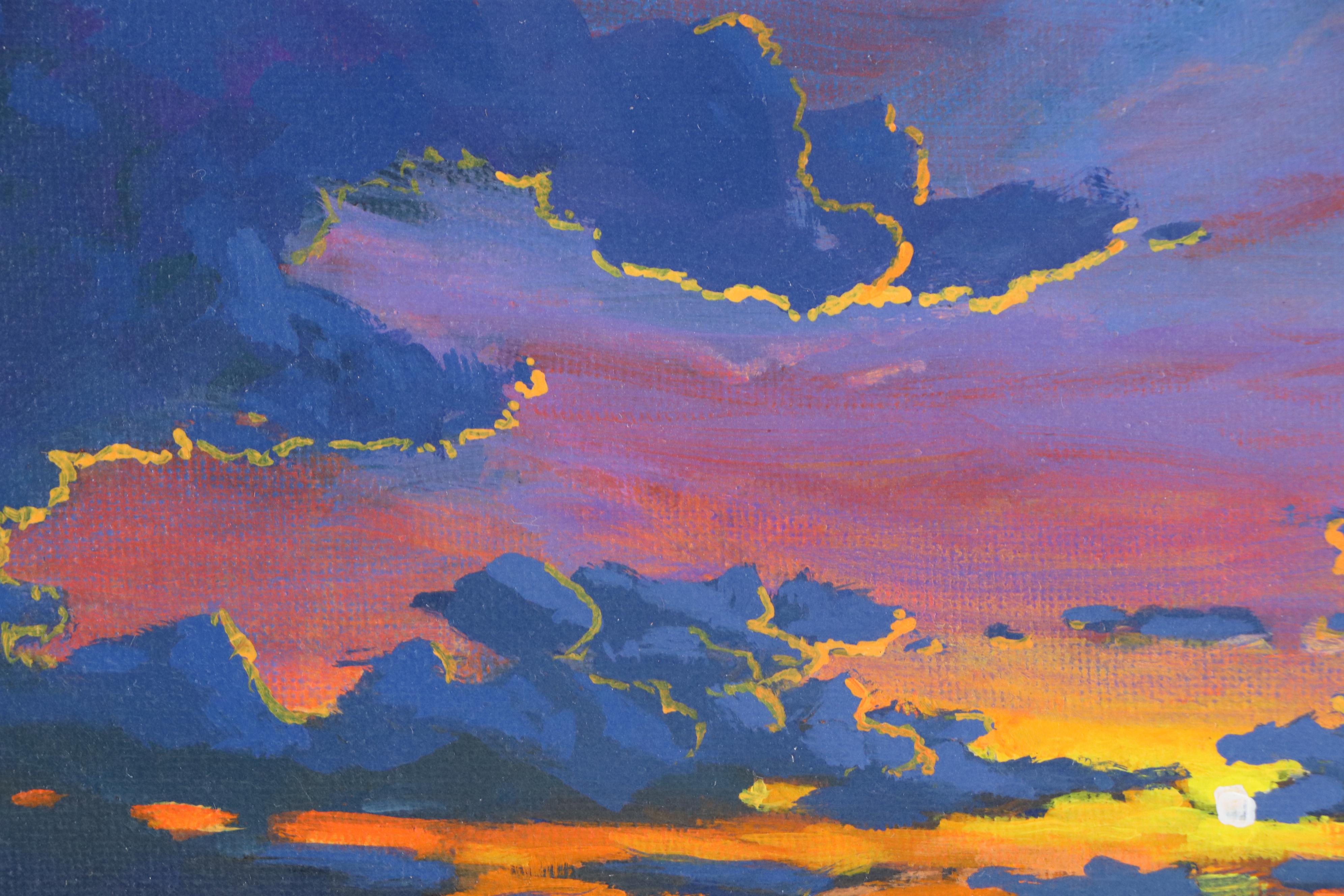 Doug "Bumo" Johnpeer Twilight Landscape Oil Painting, 2025