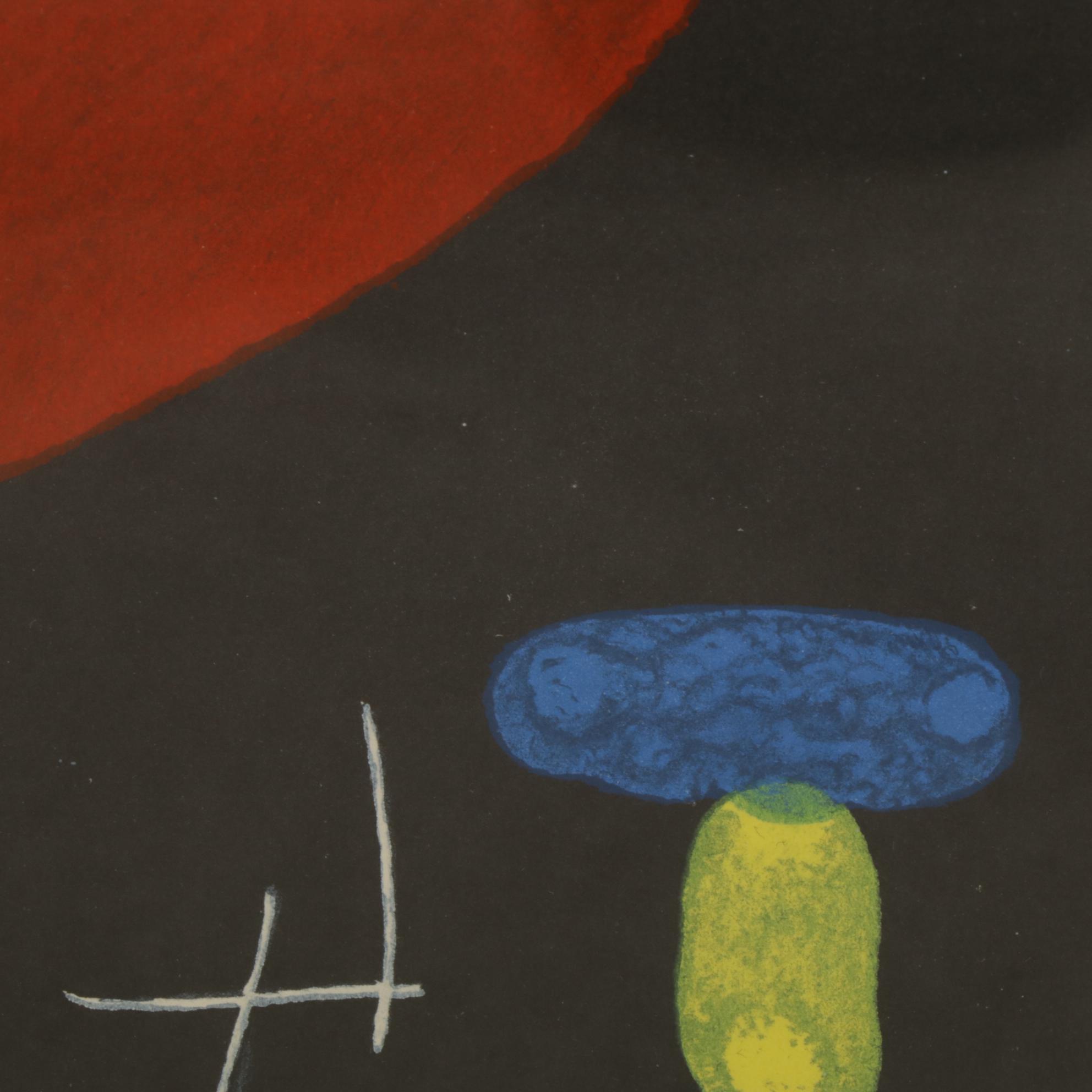 Joan Miró "L'Oiseau Solaire, L'Oiseau Lunaire, Etincelles" Lithograph, 1967