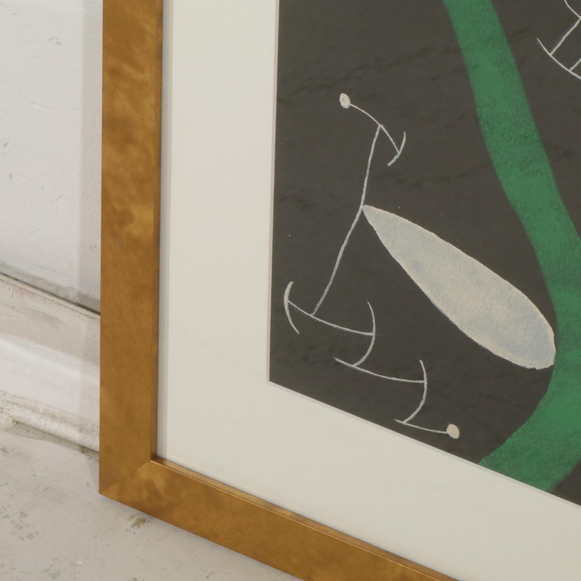 Joan Miró "L'Oiseau Solaire, L'Oiseau Lunaire, Etincelles" Lithograph, 1967