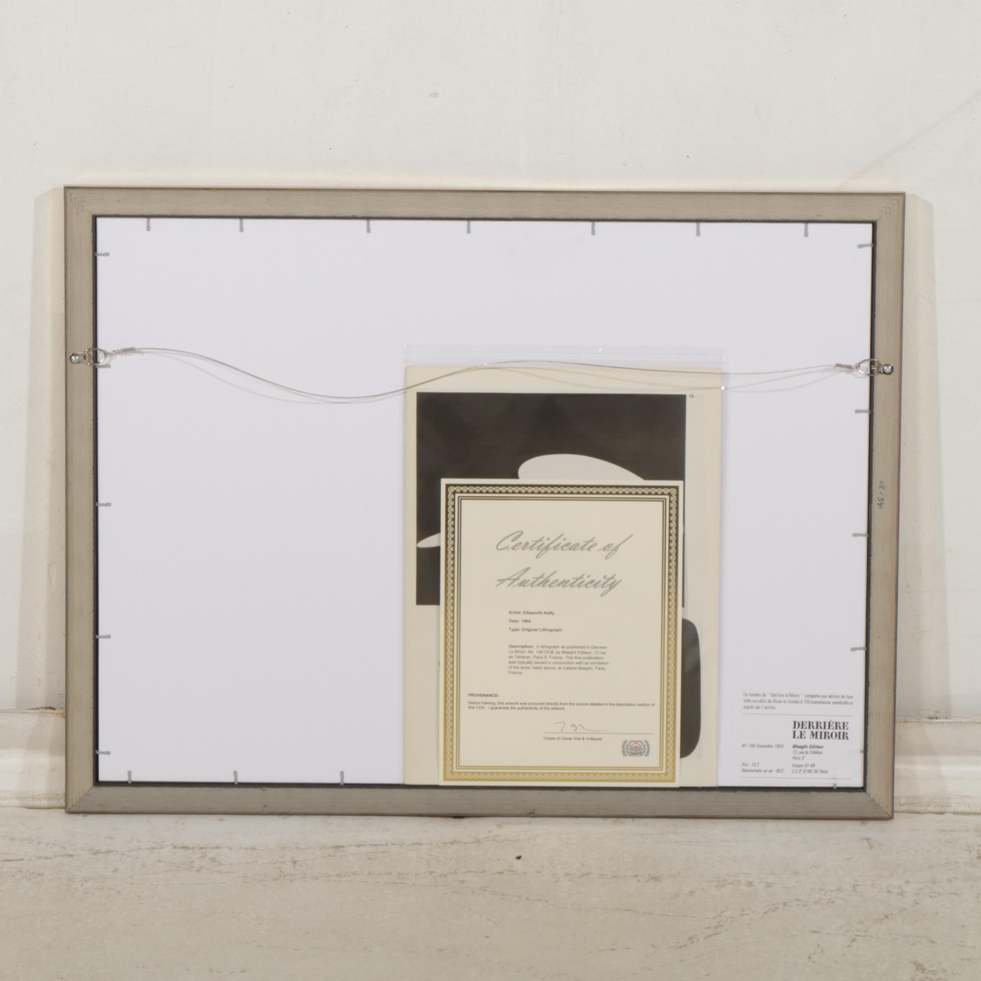 Ellsworth Kelly "Untitled (Blue/Yellow/Red) Lithograph, 1964