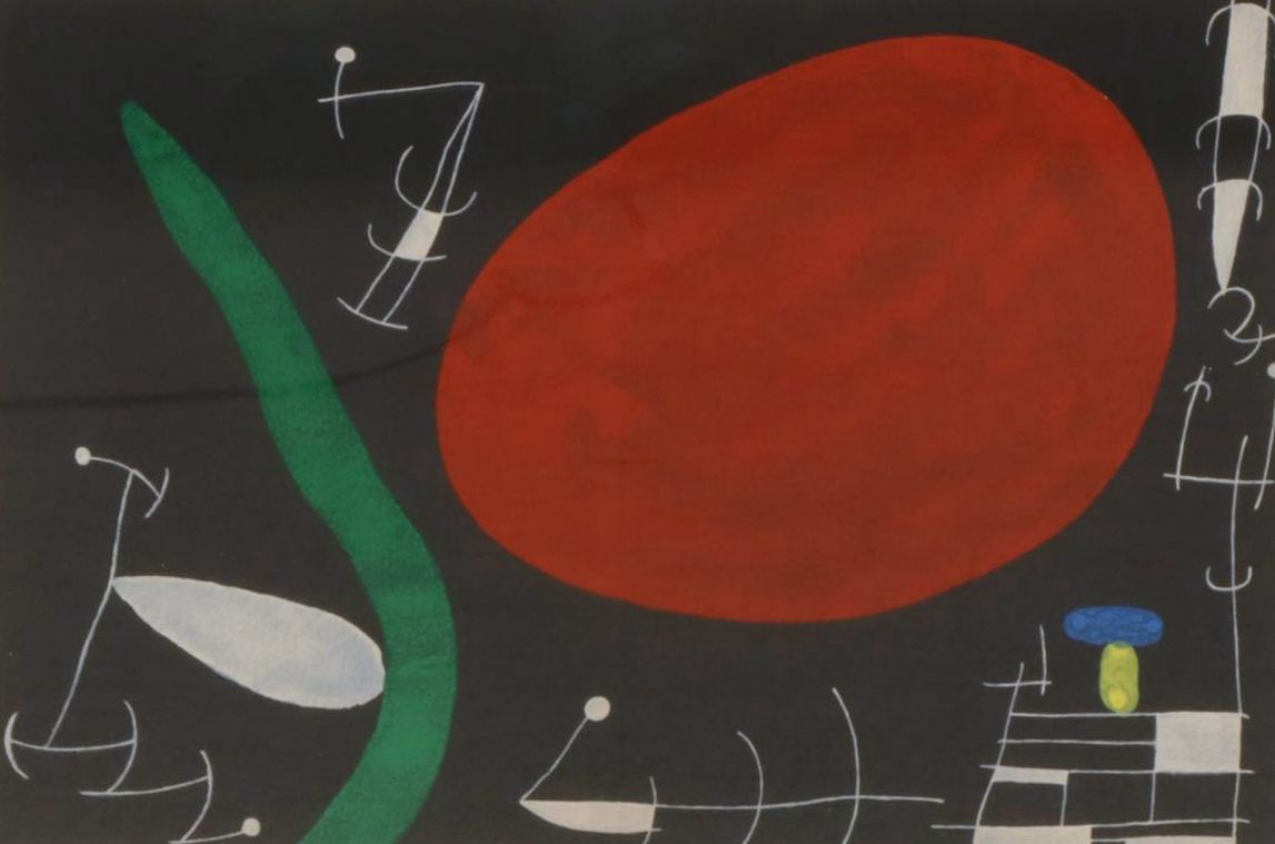 Joan Miró "L'Oiseau Solaire, L'Oiseau Lunaire, Etincelles" Lithograph, 1967