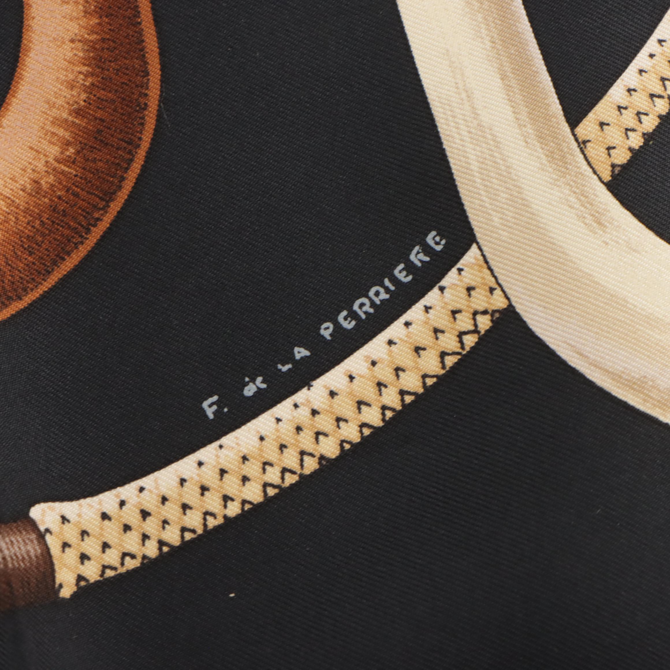 Hermès "Cannes et Pommeaux" Scarf 90 in Silk Twill