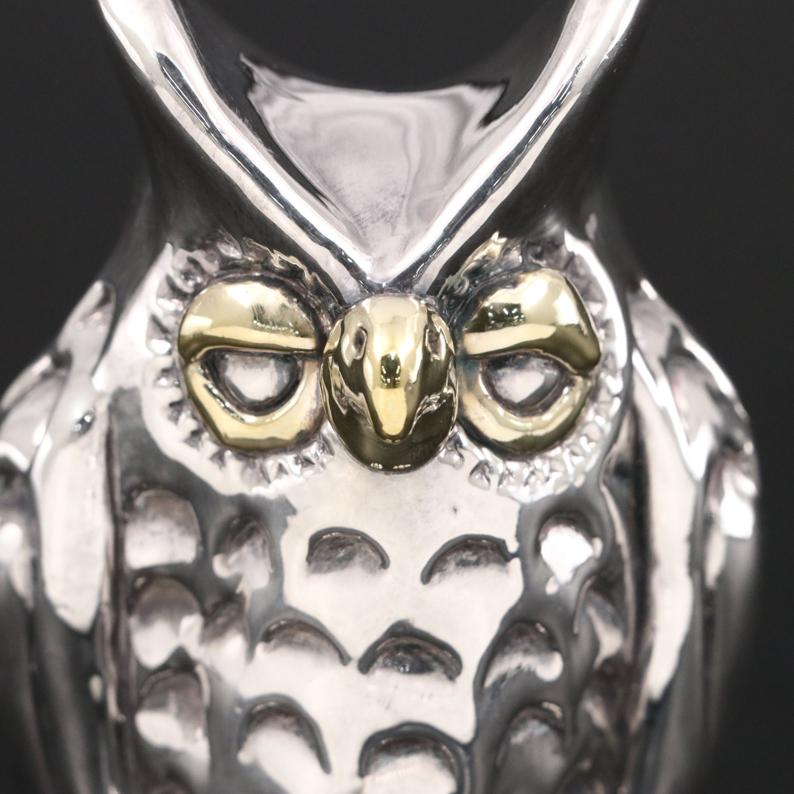 JEM Sterling Silver Electroplate Owl Figurine