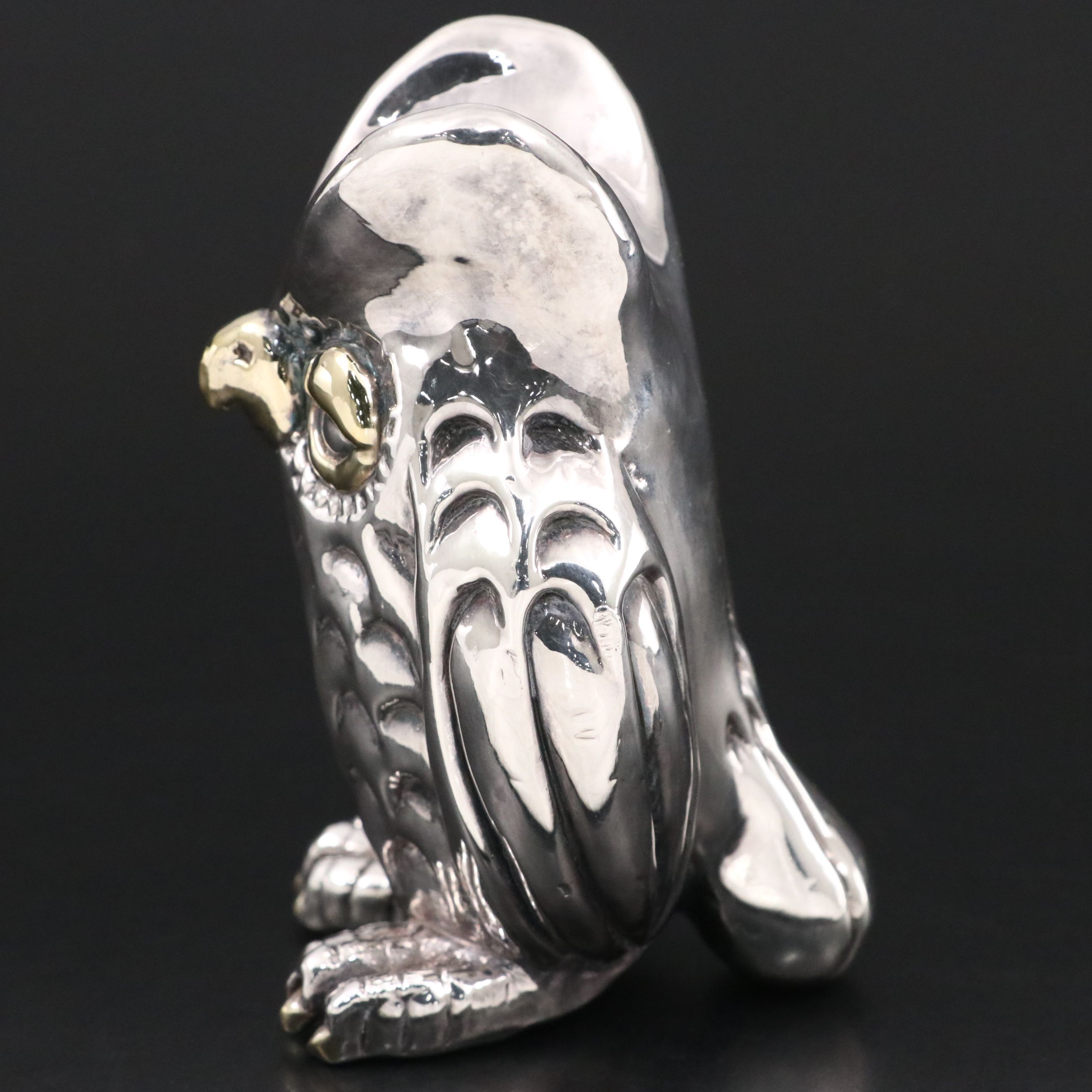JEM Sterling Silver Electroplate Owl Figurine
