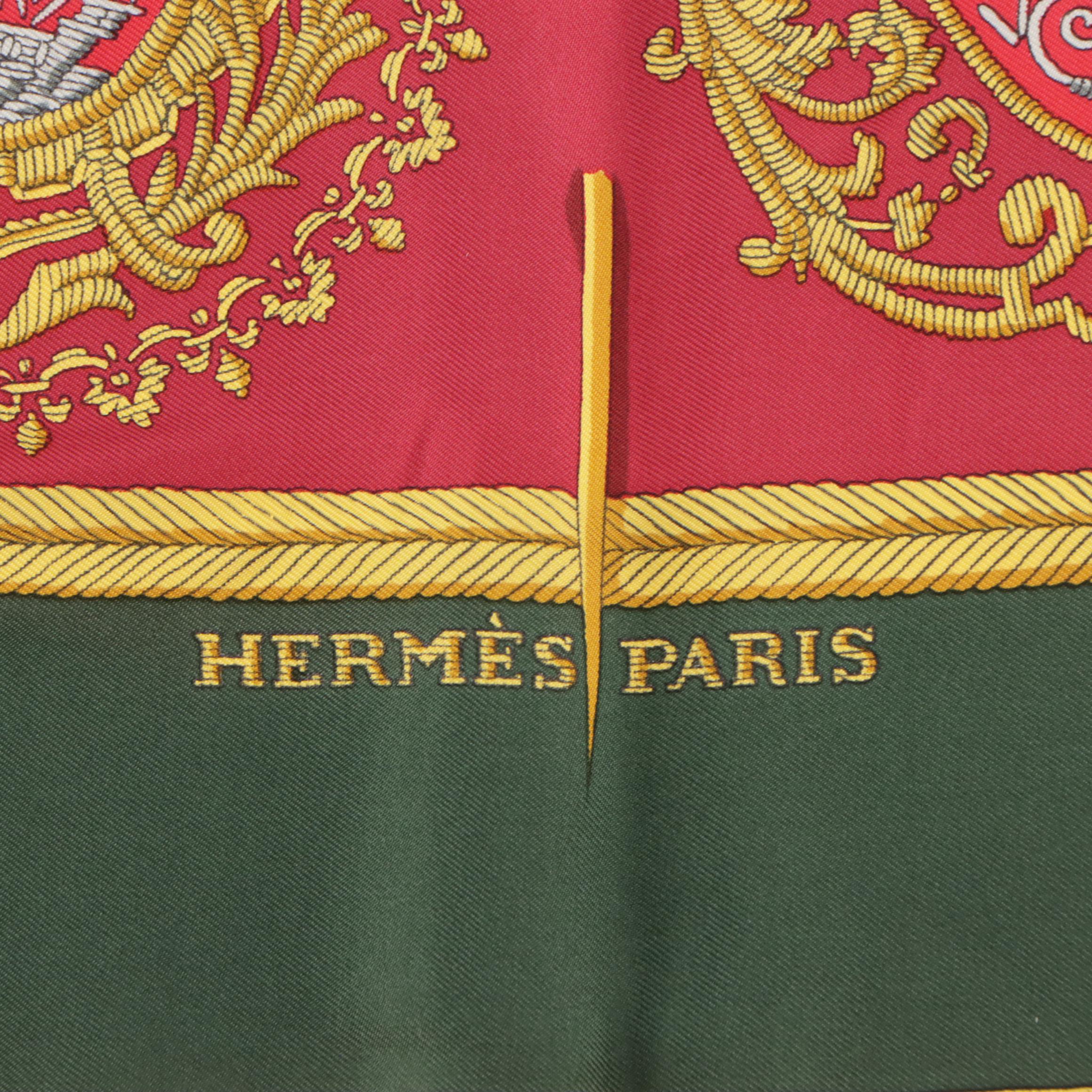 Hermès "Les Armes de Paris" Silk Twill Scarf 90 with Box