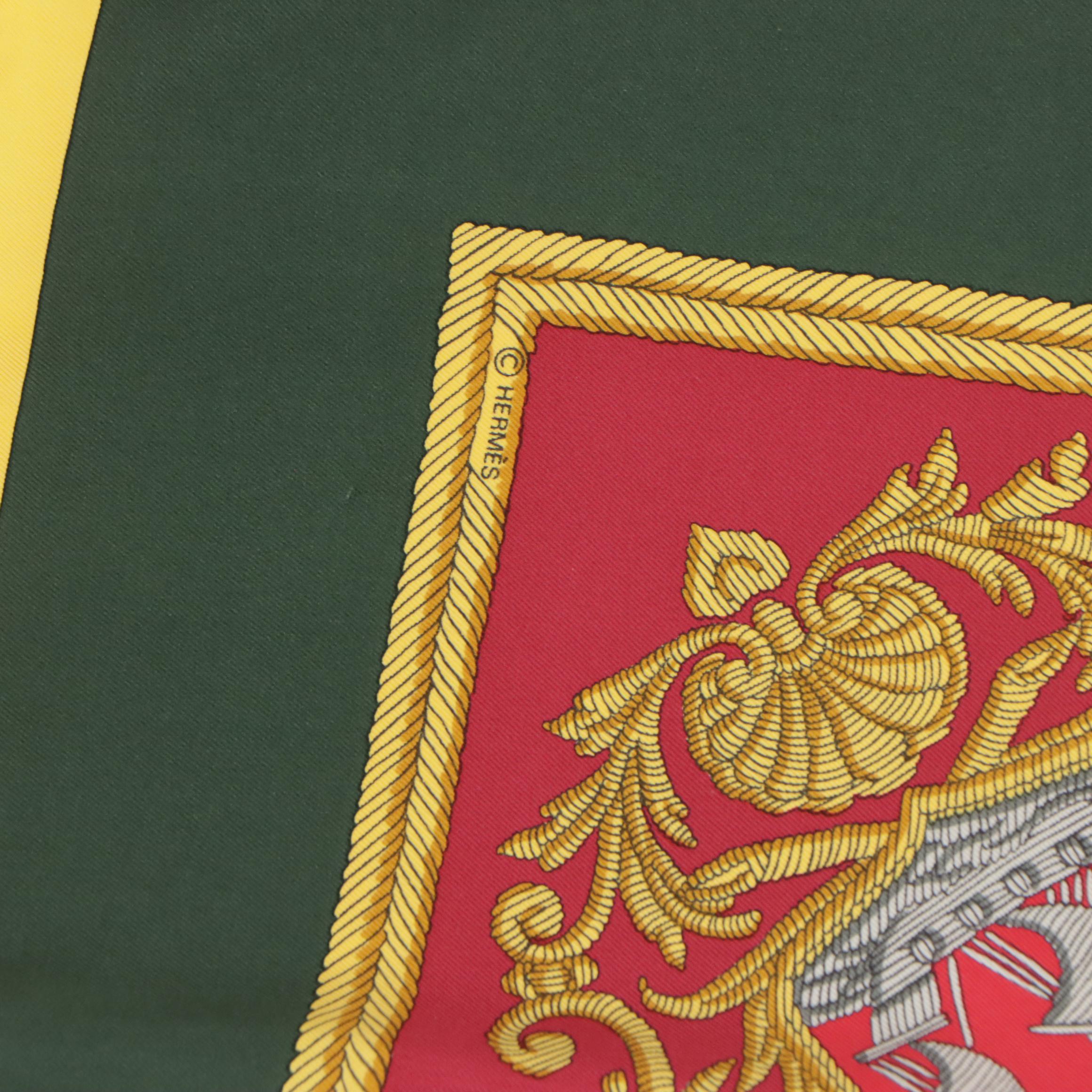 Hermès "Les Armes de Paris" Silk Twill Scarf 90 with Box