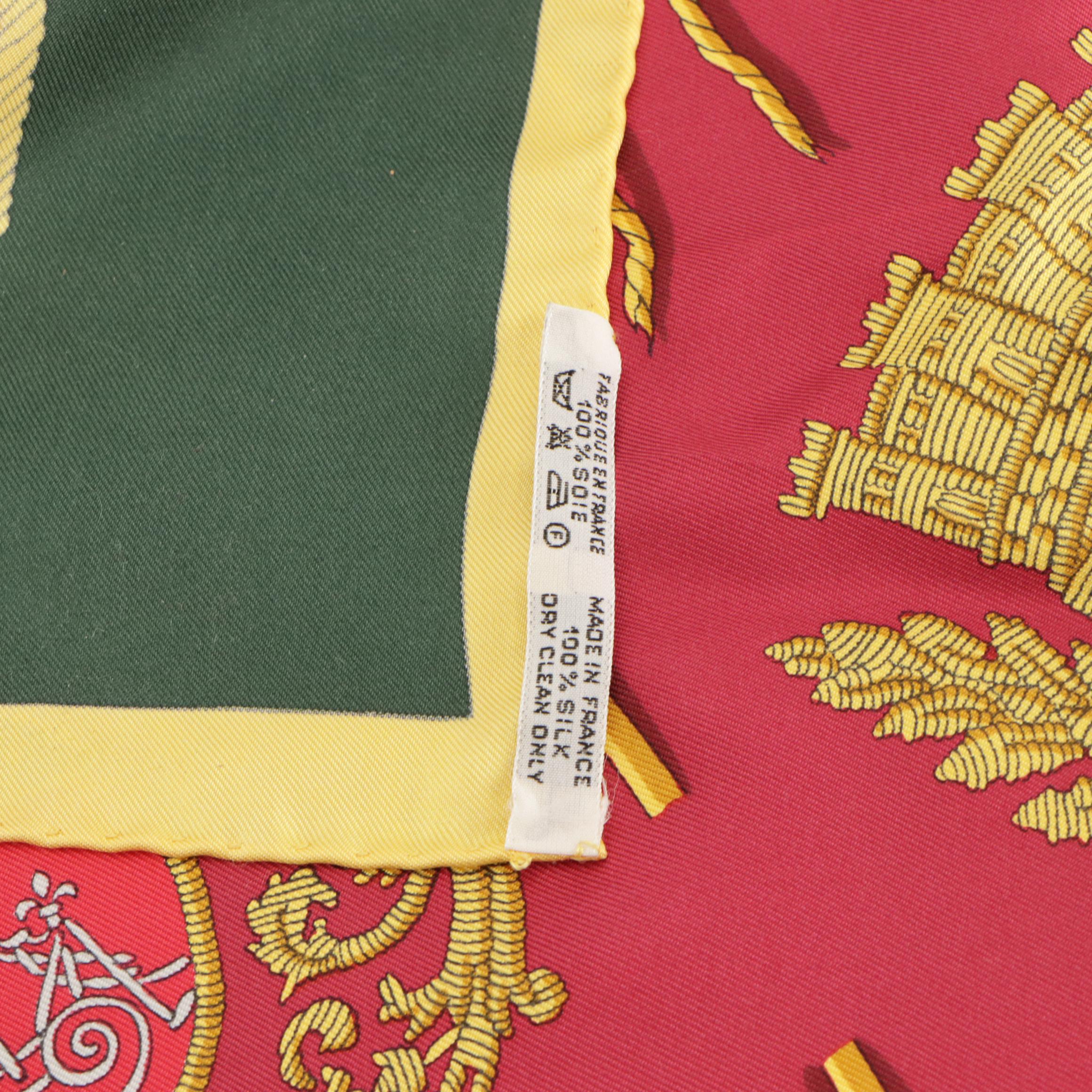 Hermès "Les Armes de Paris" Silk Twill Scarf 90 with Box