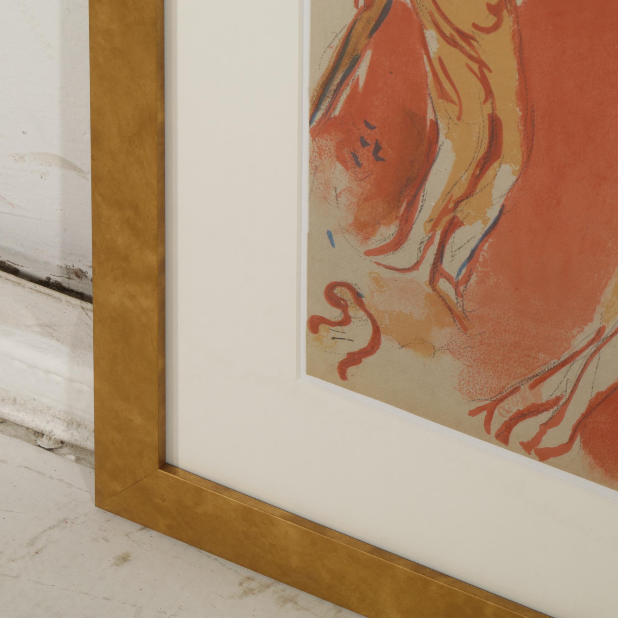 Marc Chagall Lithograph "Adam and Eve are Banished From Paradise" For "Verve"