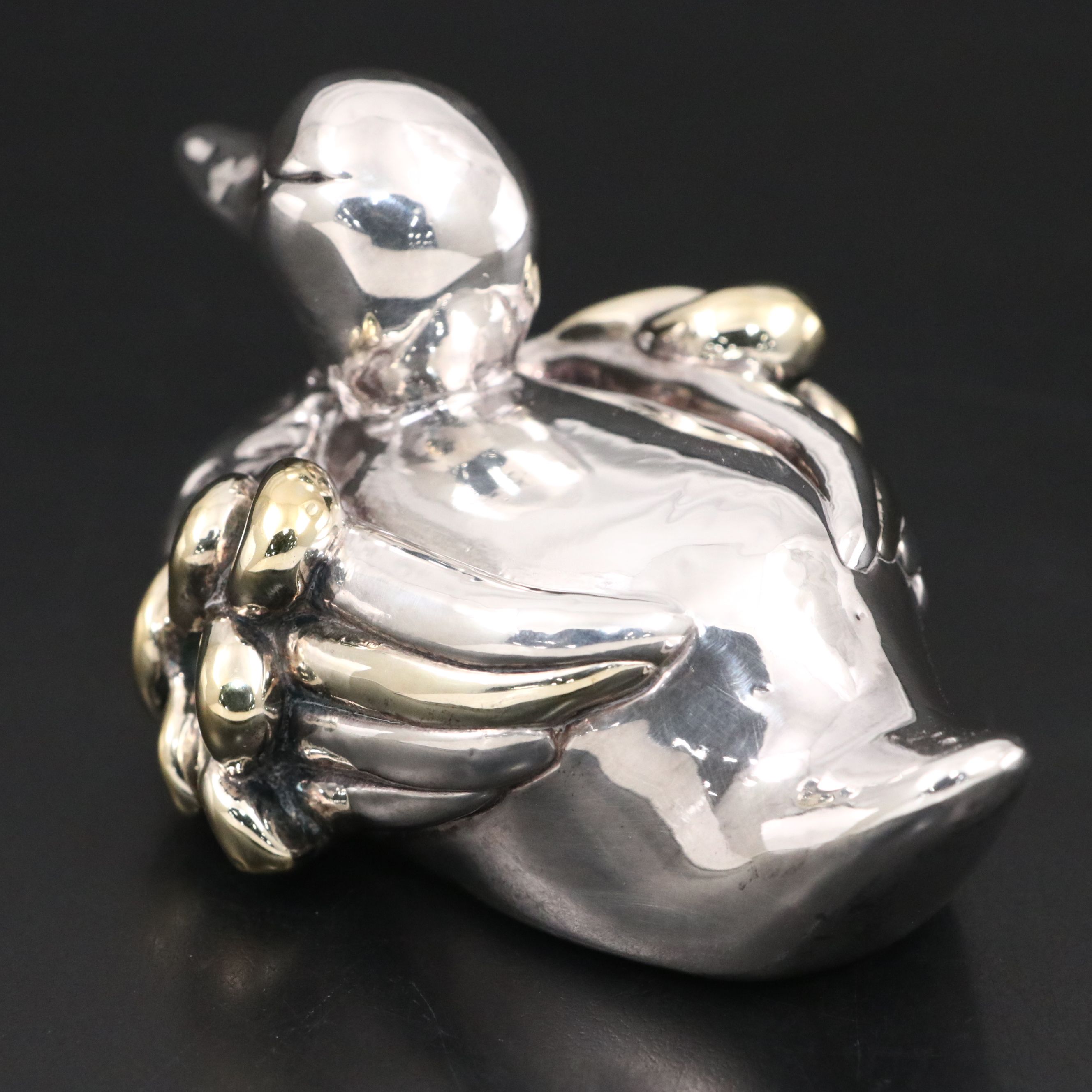 JEM Sterling Silver and Electroplate Duck Figurine