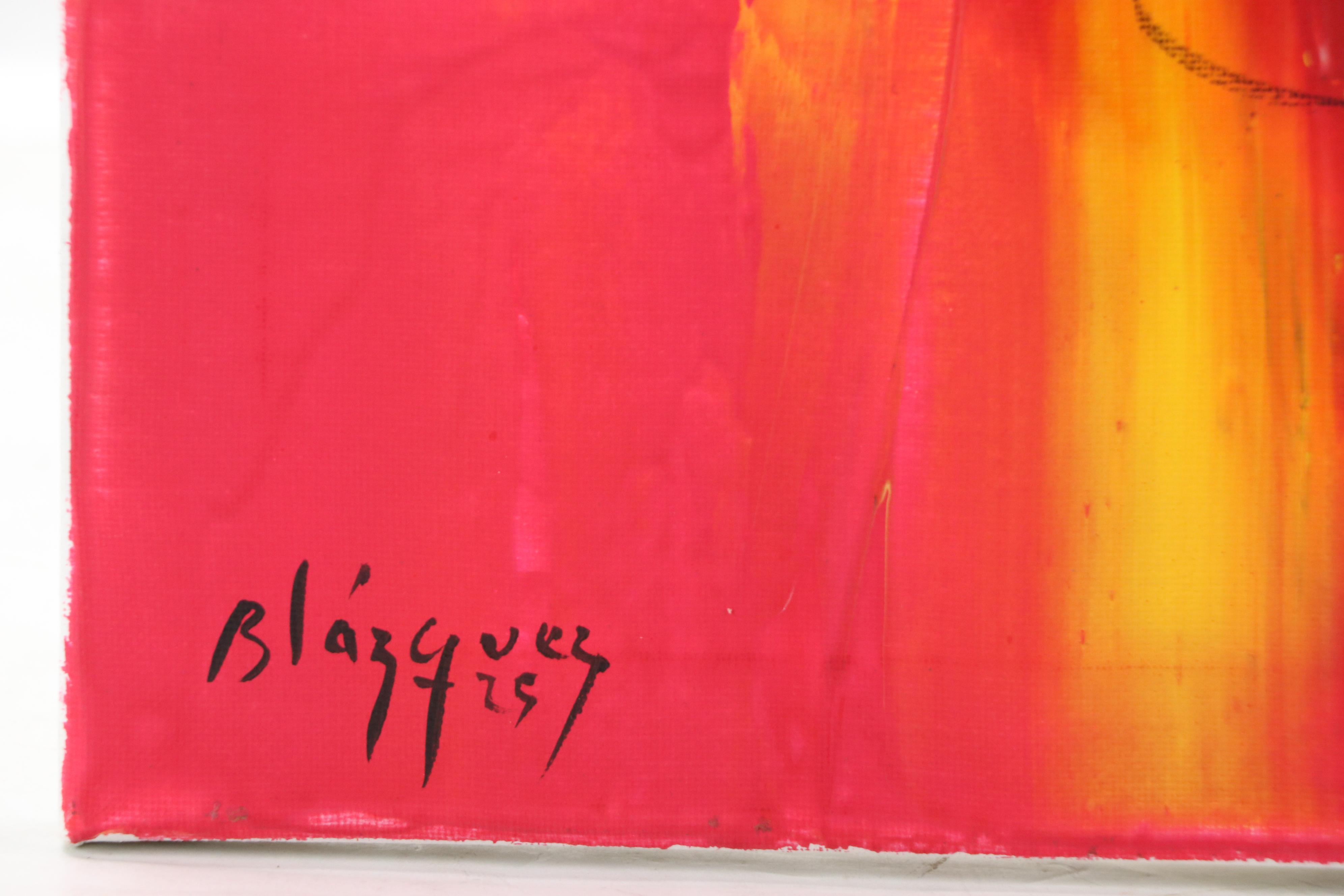 Michel Blázquez Abstract Acrylic Painting "Resplandor #1," 2025