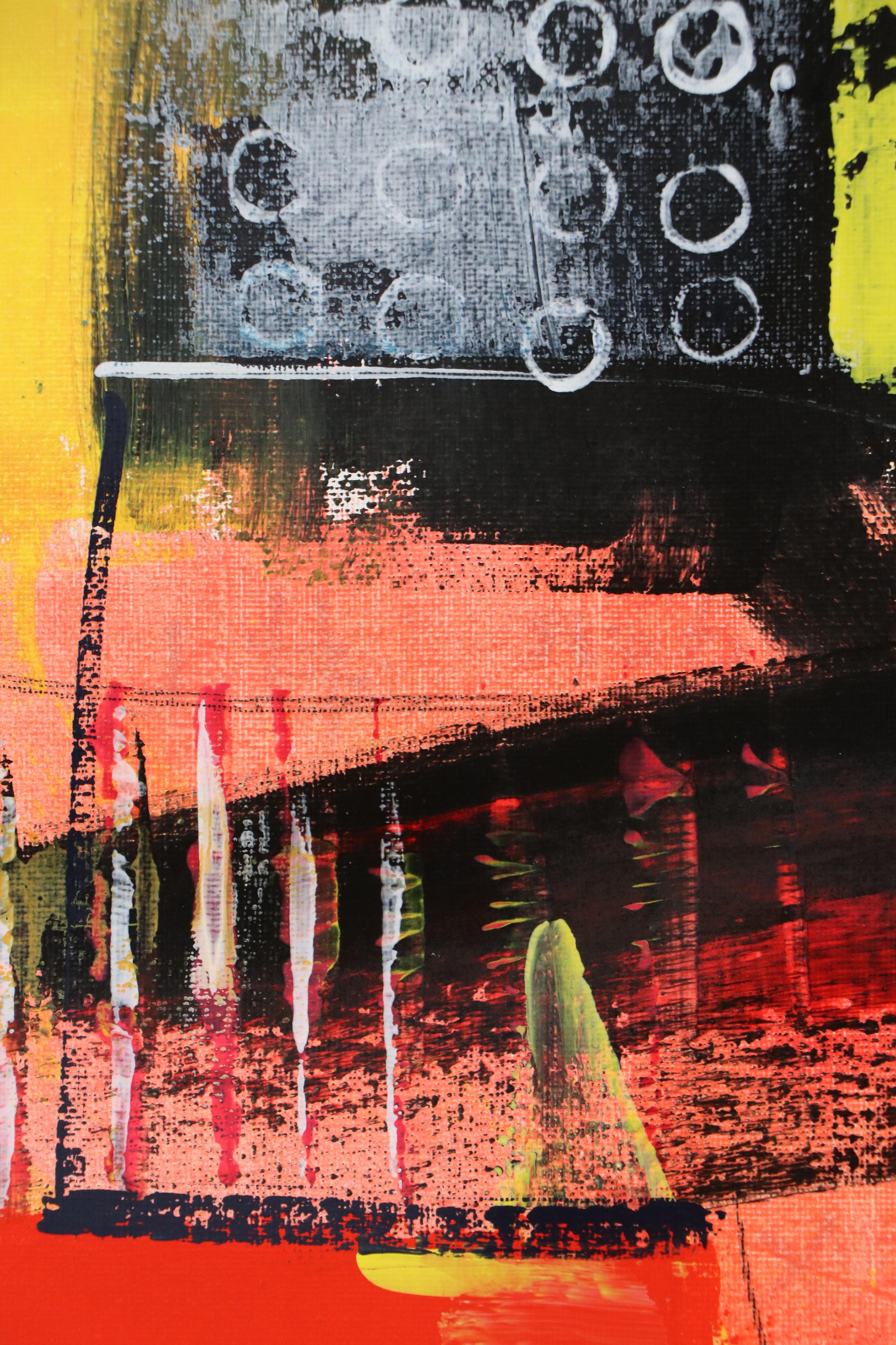 Michel Blázquez Abstract Acrylic Painting "Resplandor #1," 2025