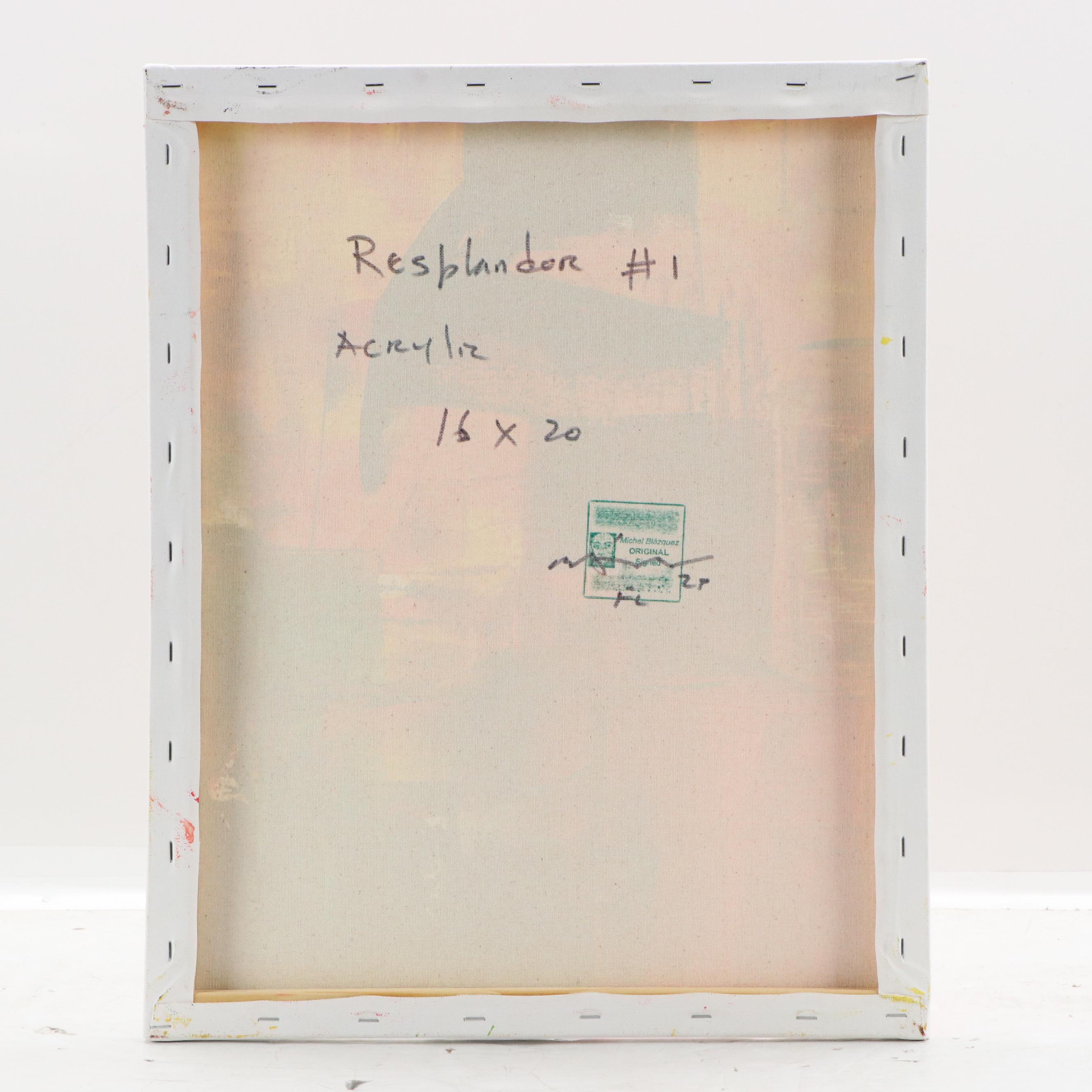 Michel Blázquez Abstract Acrylic Painting "Resplandor #1," 2025