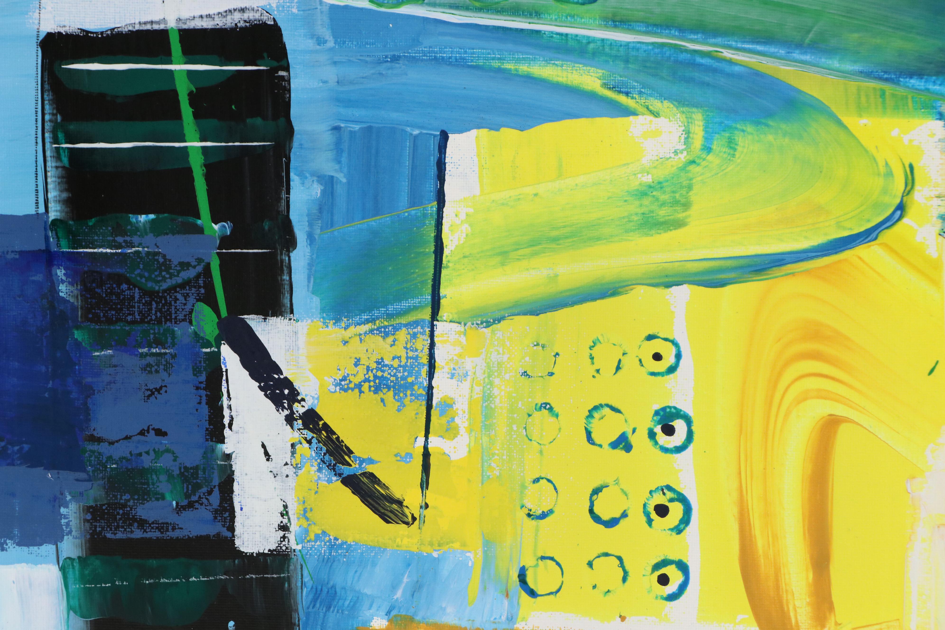 Michel Blázquez Abstract Mixed Media Painting "Dimension," 2025