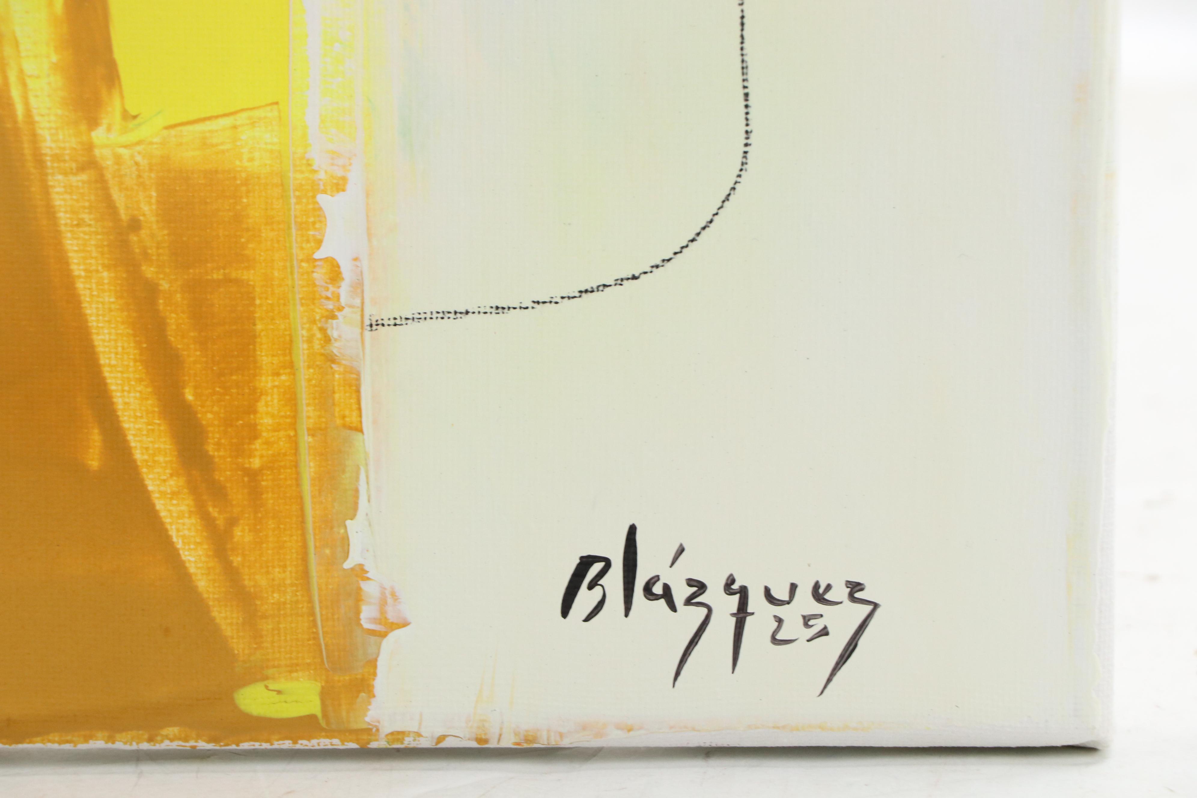 Michel Blázquez Abstract Mixed Media Painting "Dimension," 2025