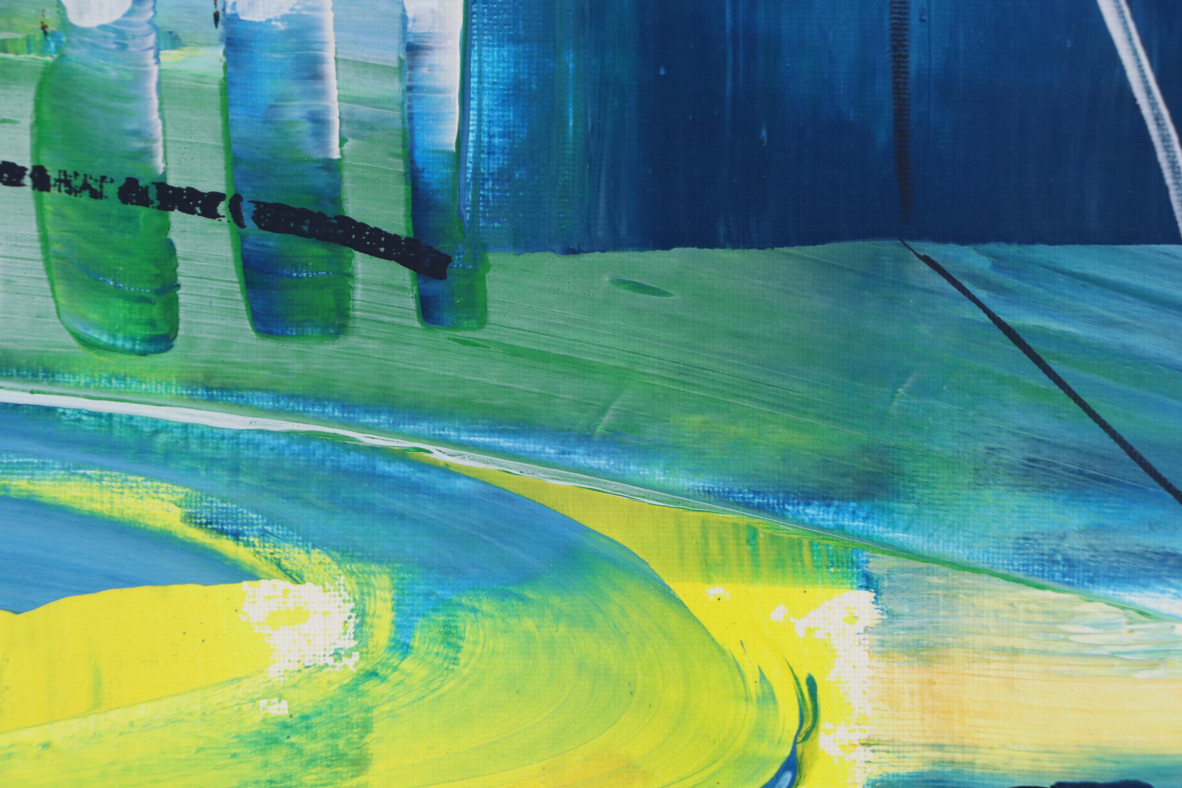 Michel Blázquez Abstract Mixed Media Painting "Dimension," 2025