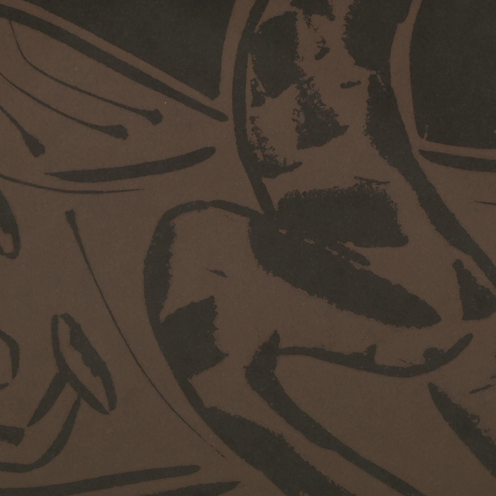 Pablo Picasso Linoleum Cut "Bacchanal with Goat and Owl," 1962