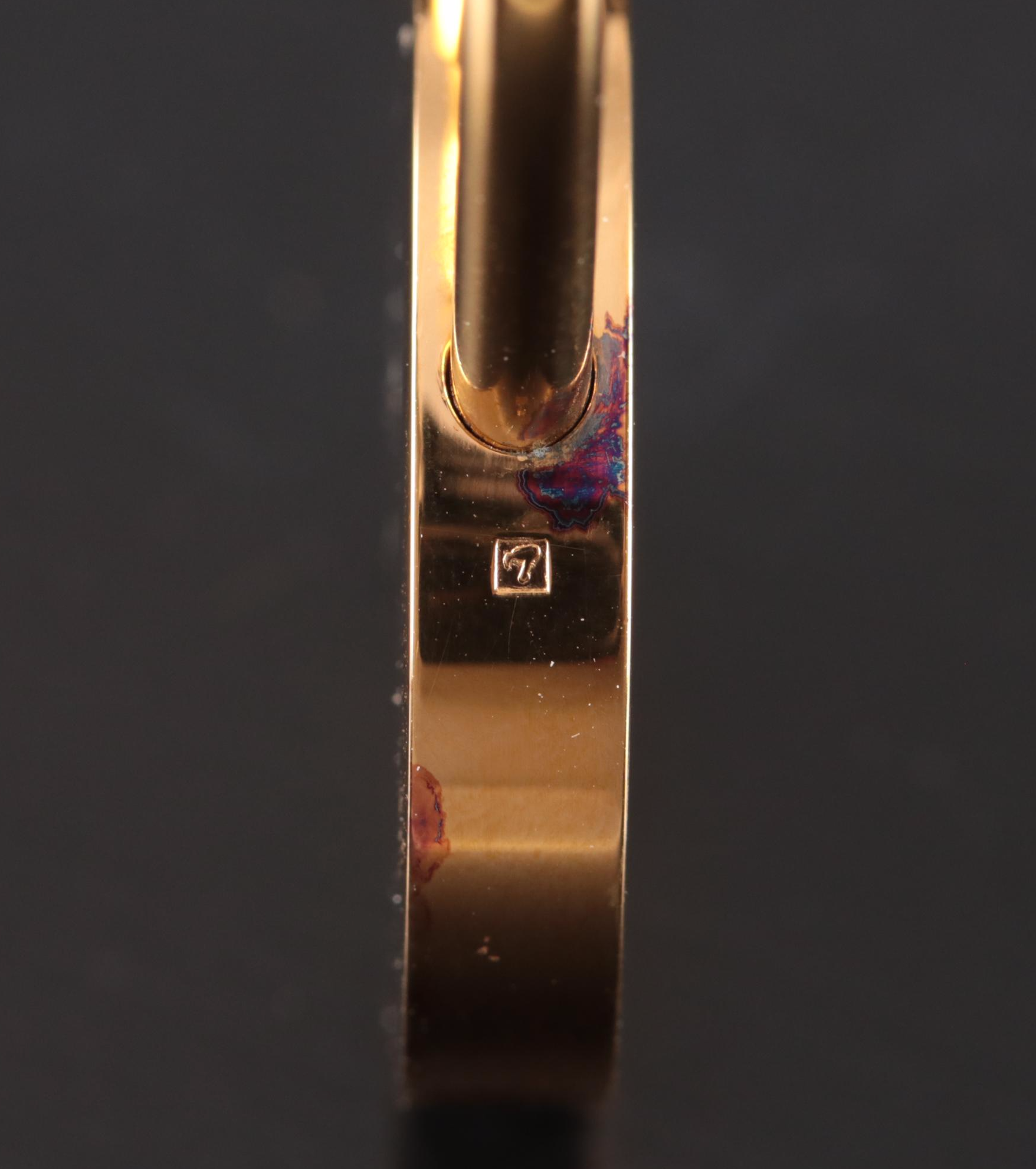 Hermès Gold Plate 2003 Année Méditerranée Cadena Lock Charm