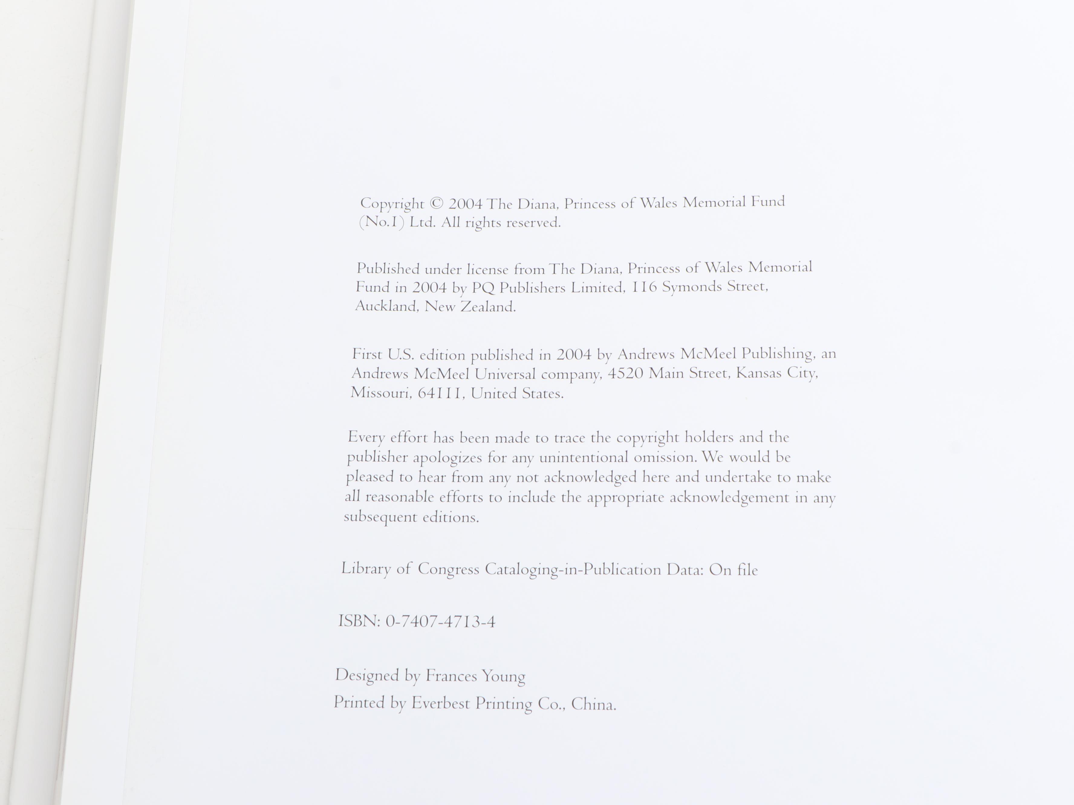 First American Edition "Diana: The Portrait" by Rosalind Coward, 2004