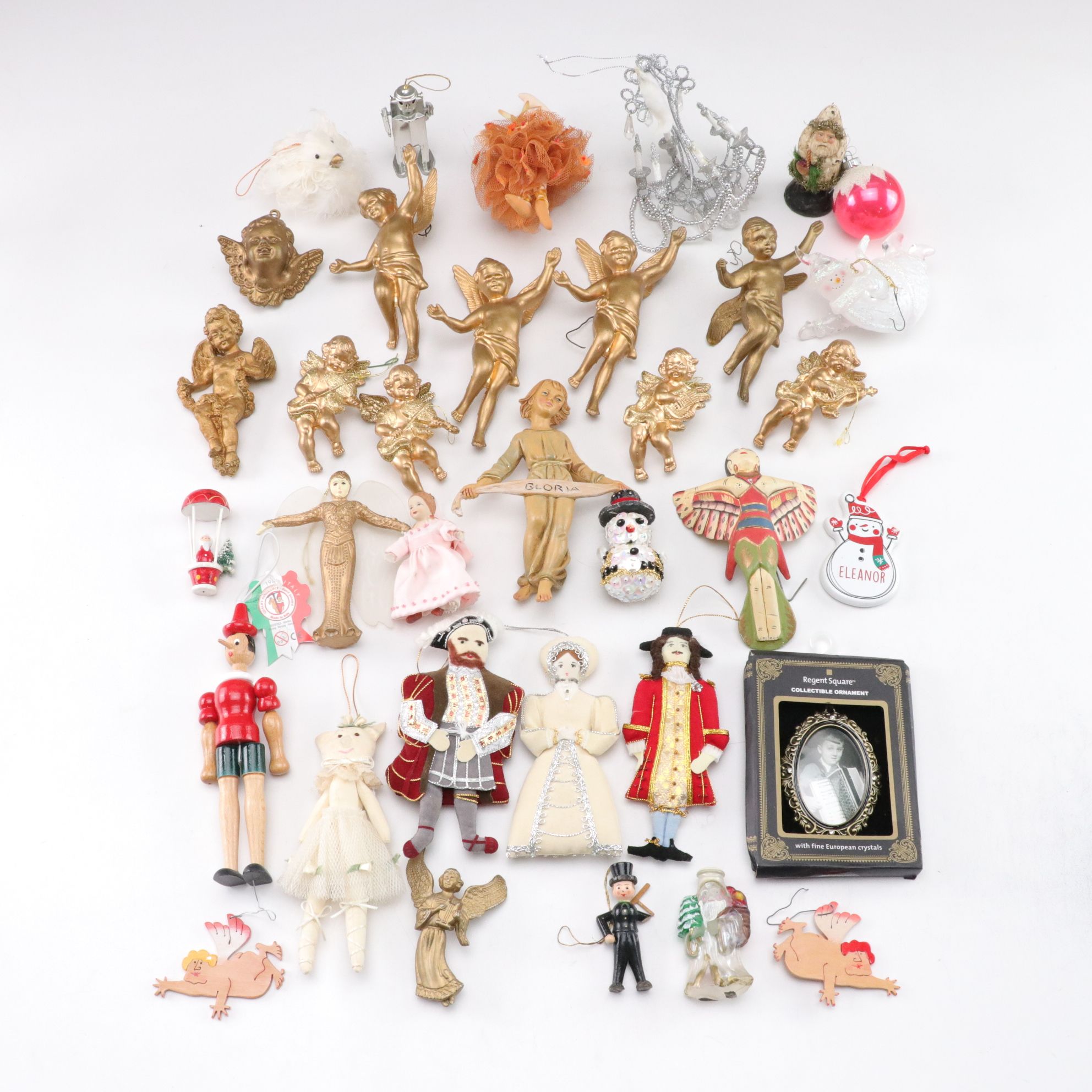 Christmas Angel, Picture Frame and Snowman Ornaments with Wall Decor and More