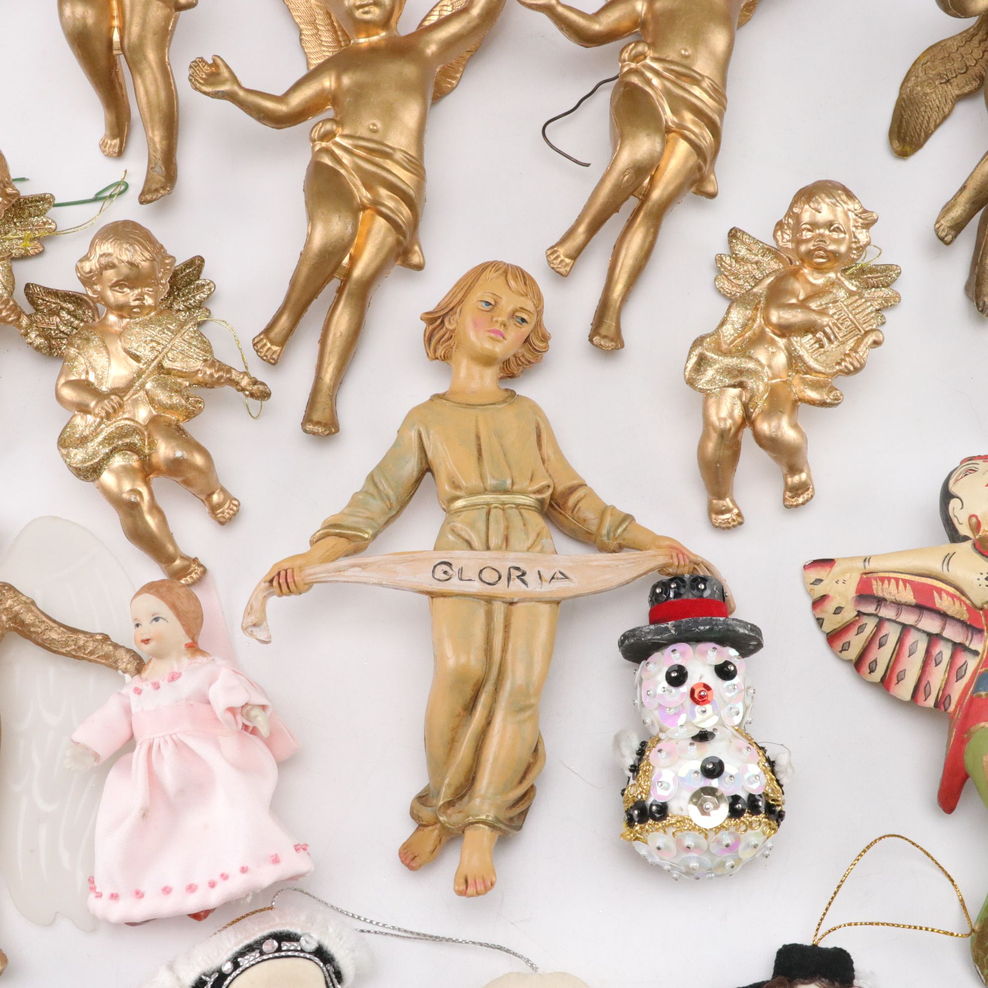 Christmas Angel, Picture Frame and Snowman Ornaments with Wall Decor and More